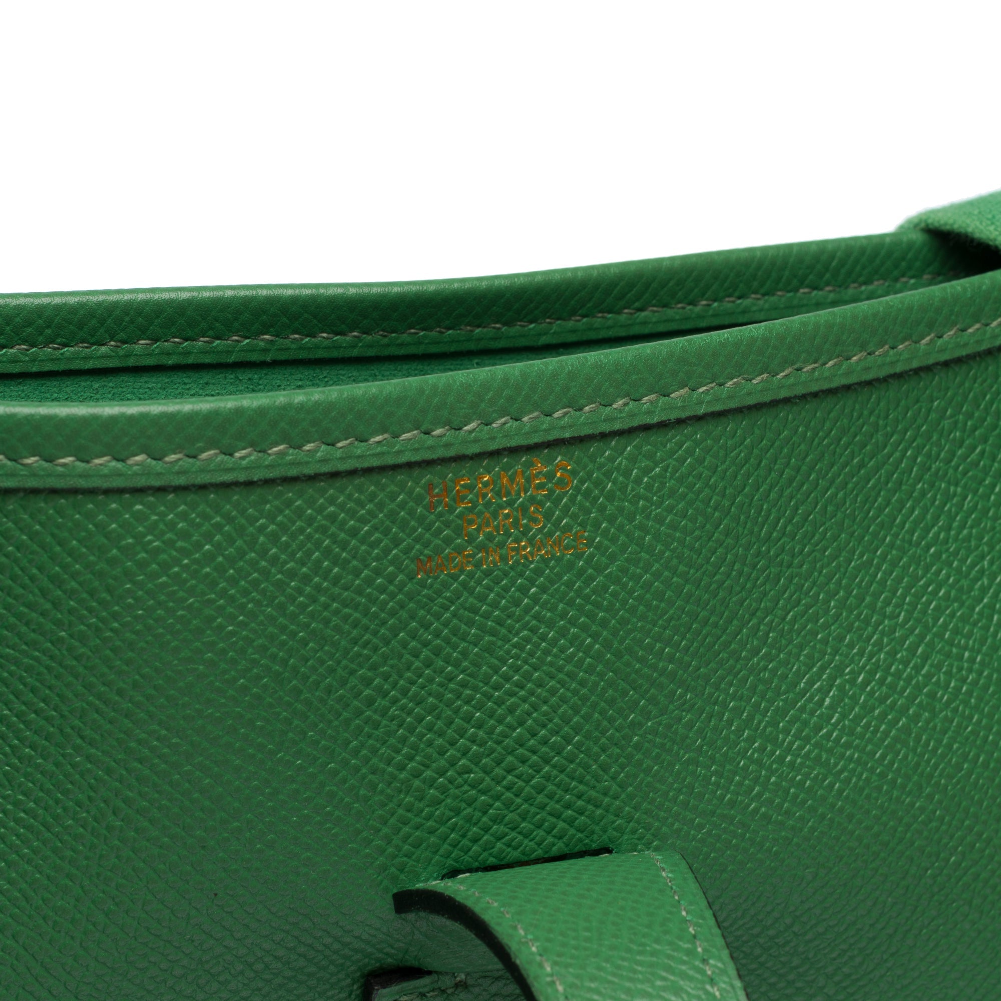 Sac HERMES Evelyne en Cuir Vert - 103861