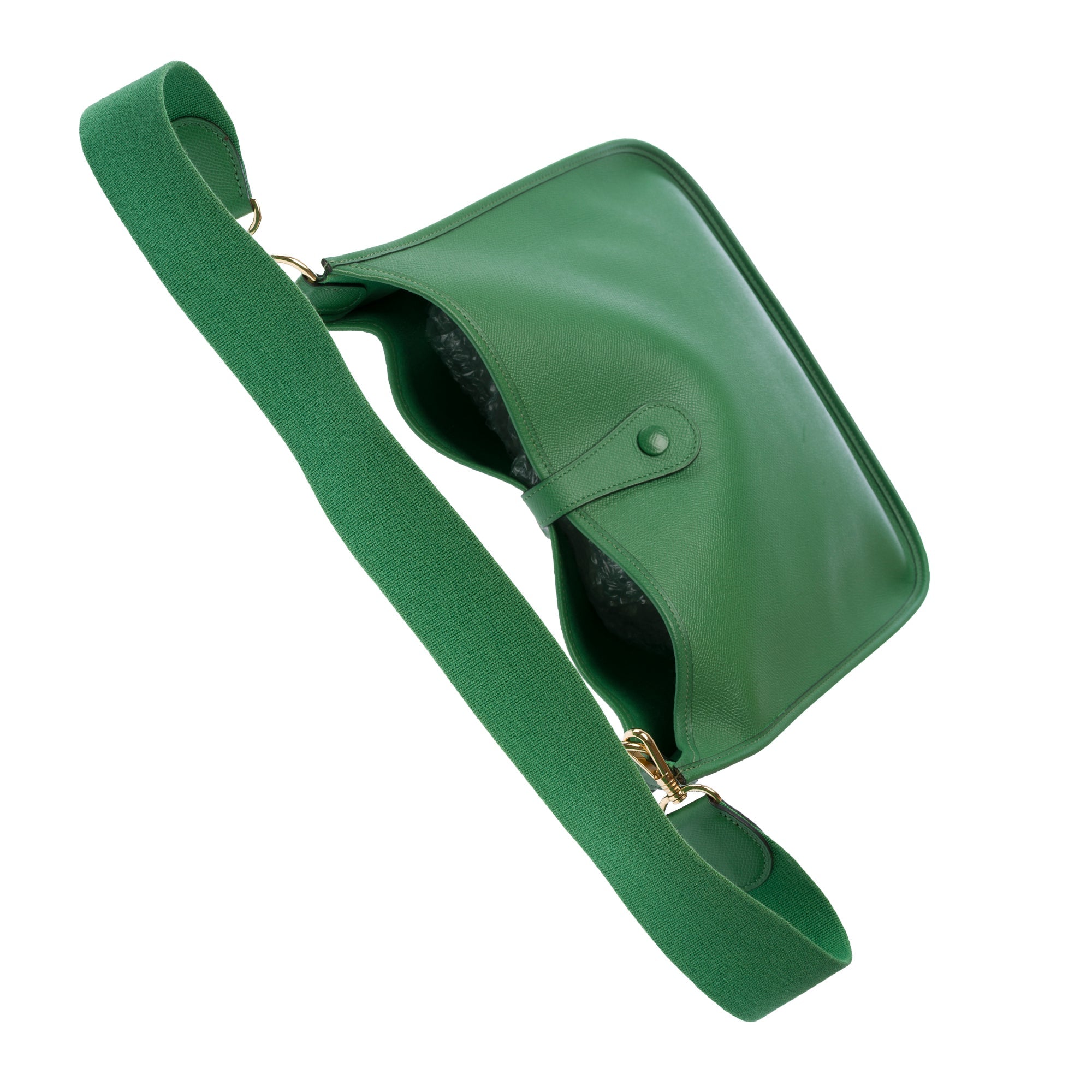 Sac HERMES Evelyne en Cuir Vert - 103861