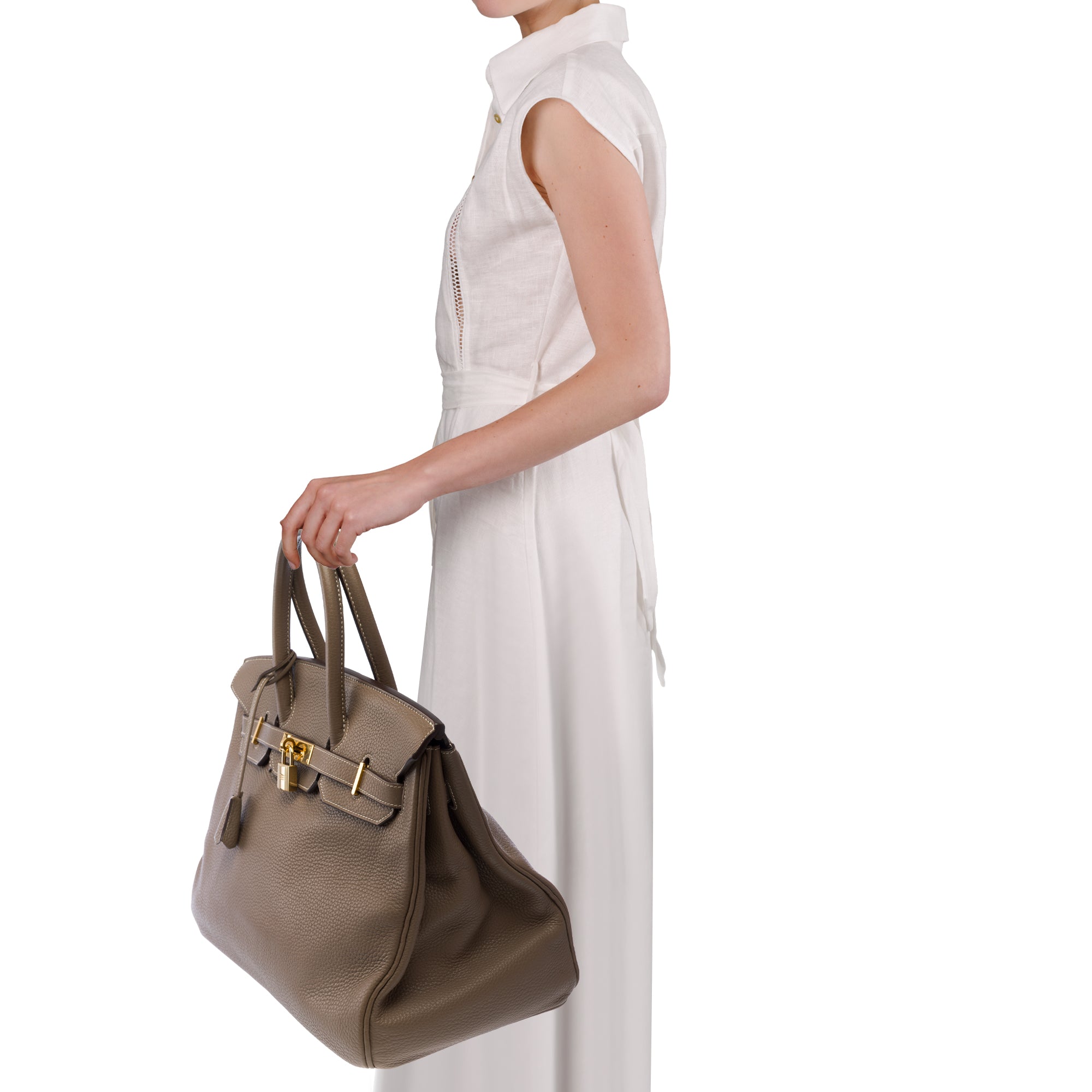 Sac HERMES Birkin 35 en Cuir Étoupe - 103873