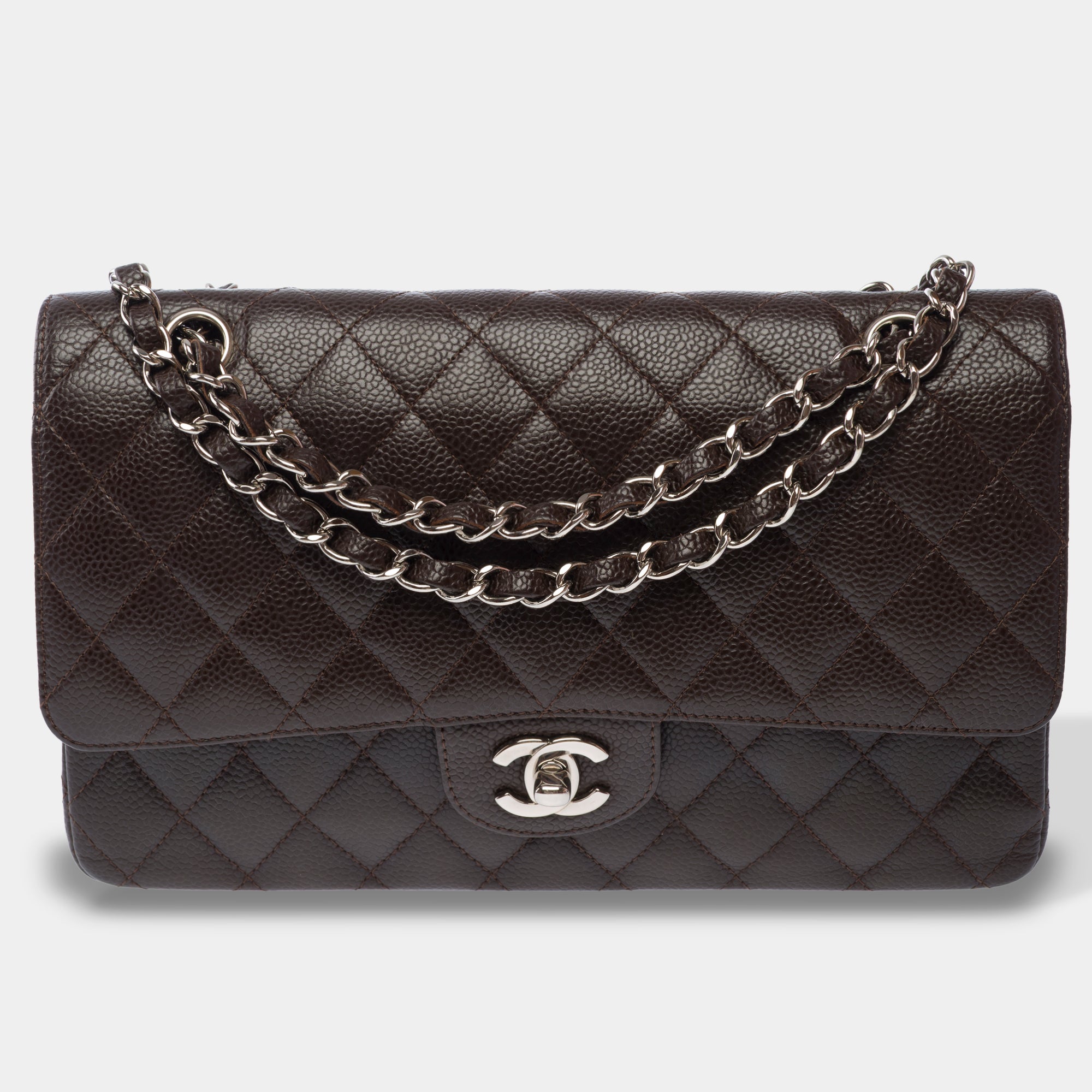 Sac CHANEL Timeless/Classique en Cuir Marron - 103846