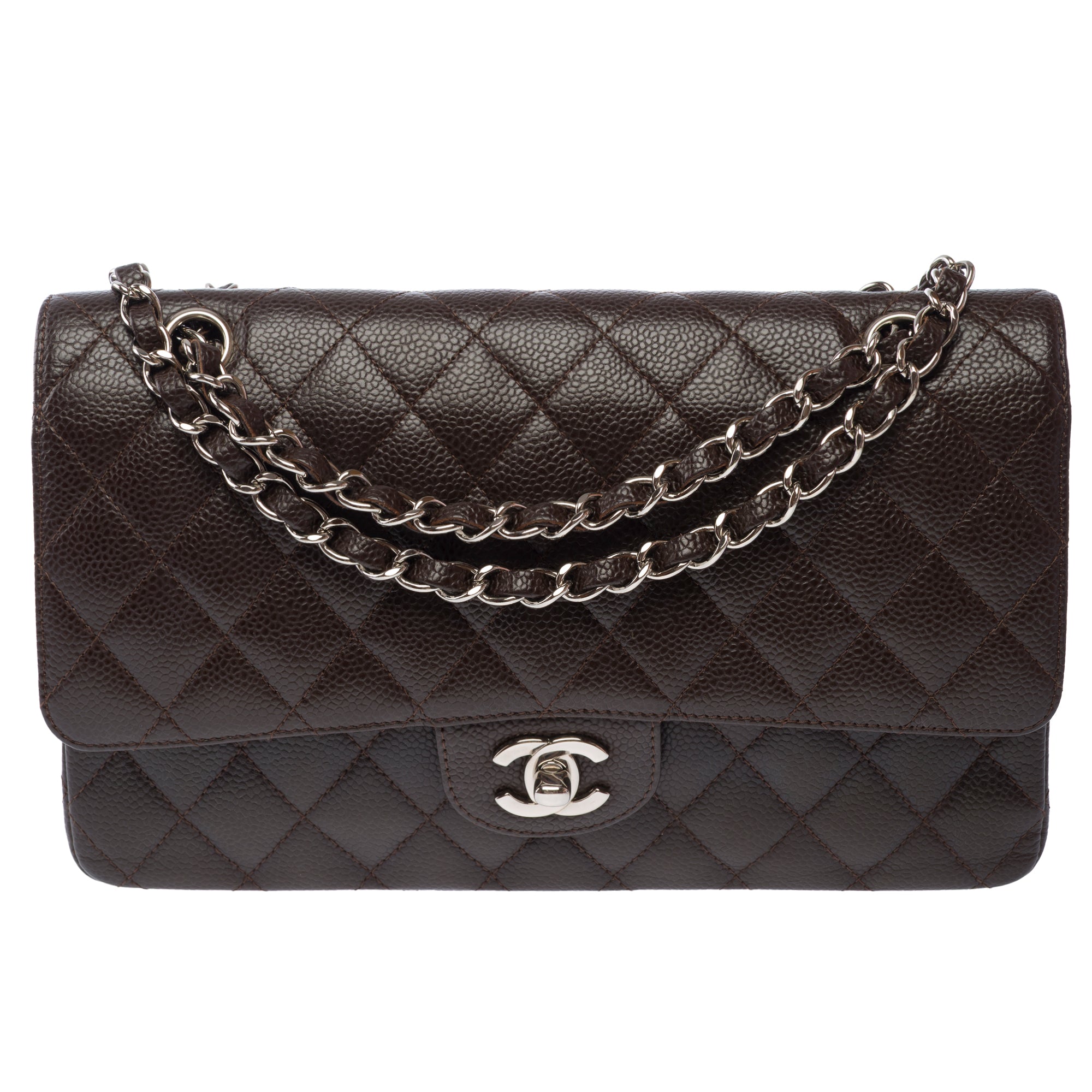 Sac CHANEL Timeless/Classique en Cuir Marron - 103846