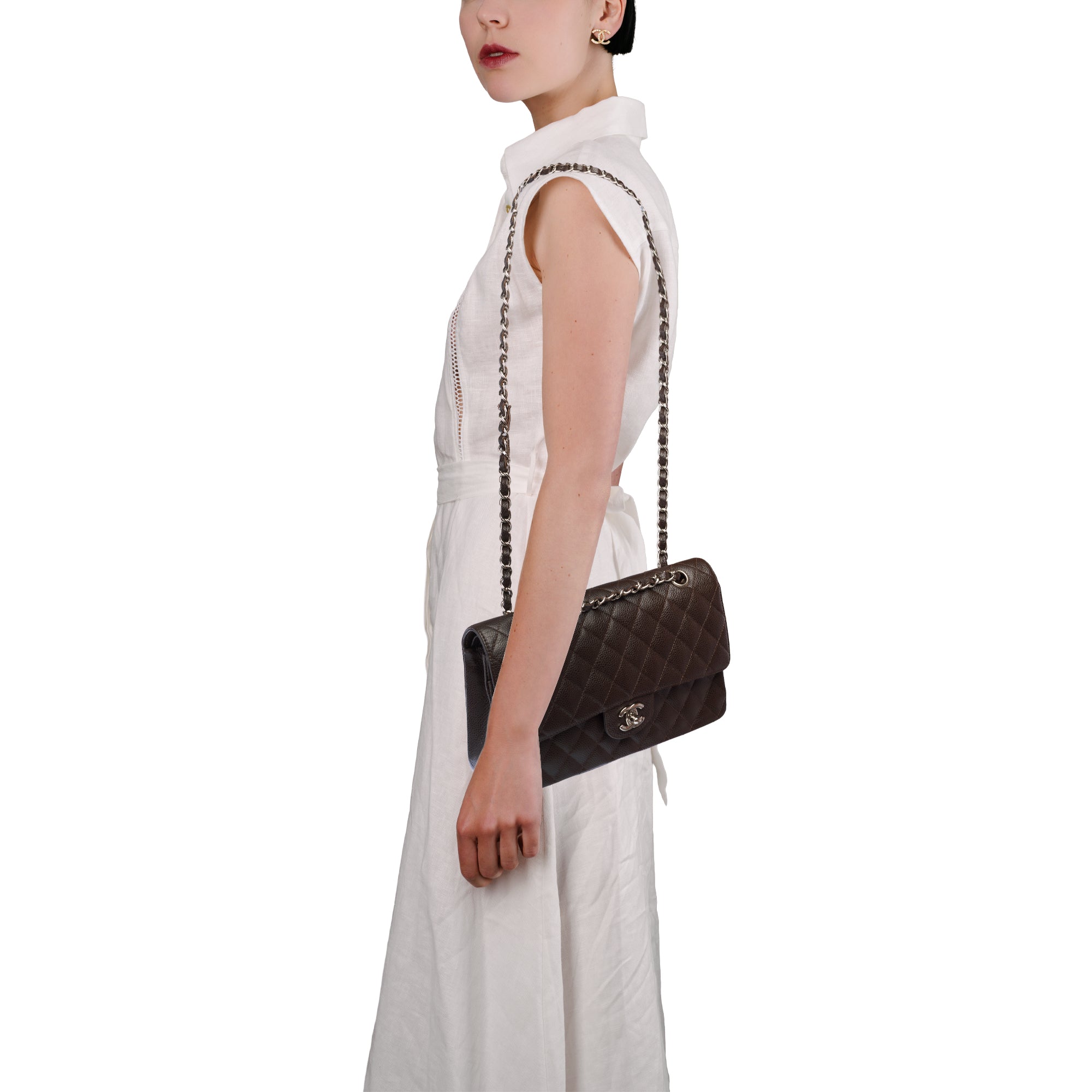 Sac CHANEL Timeless/Classique en Cuir Marron - 103846