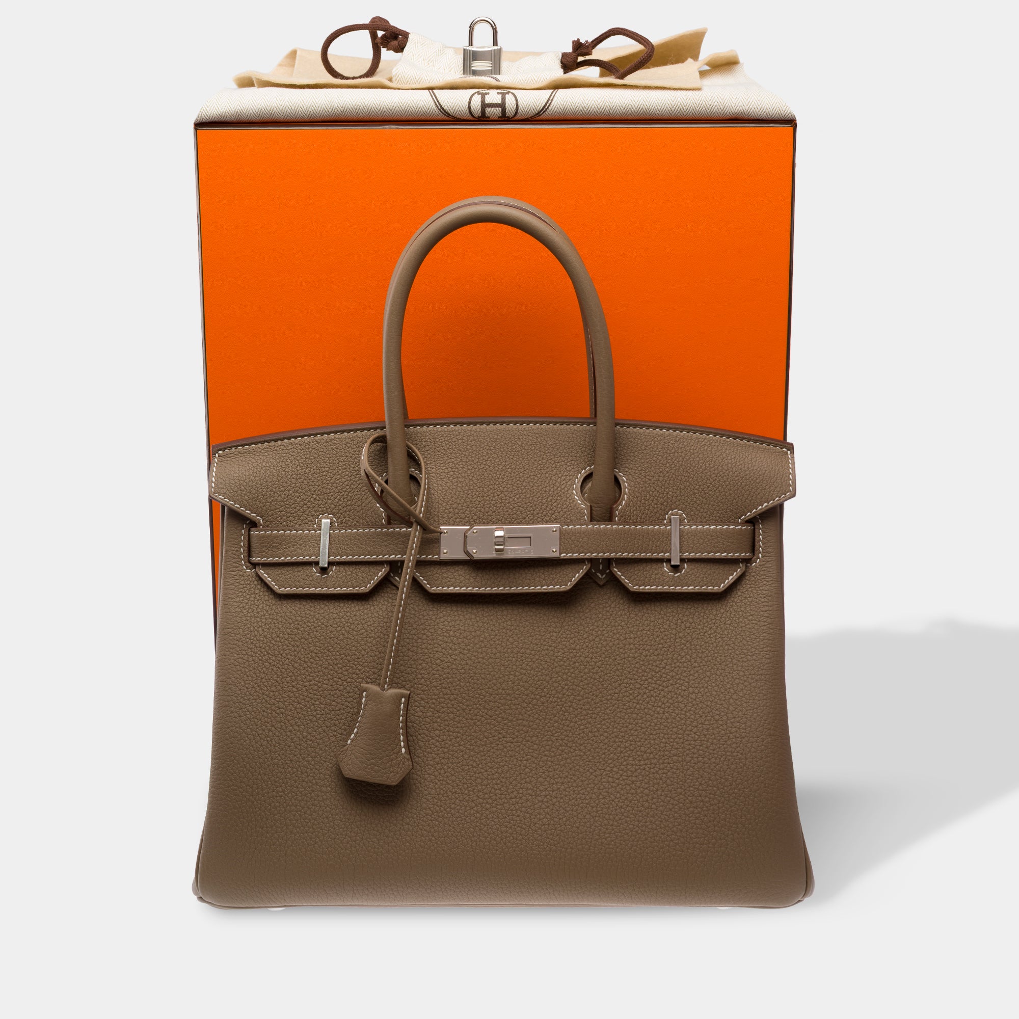 Sac HERMES Birkin 30 en Cuir Étoupe - 103845