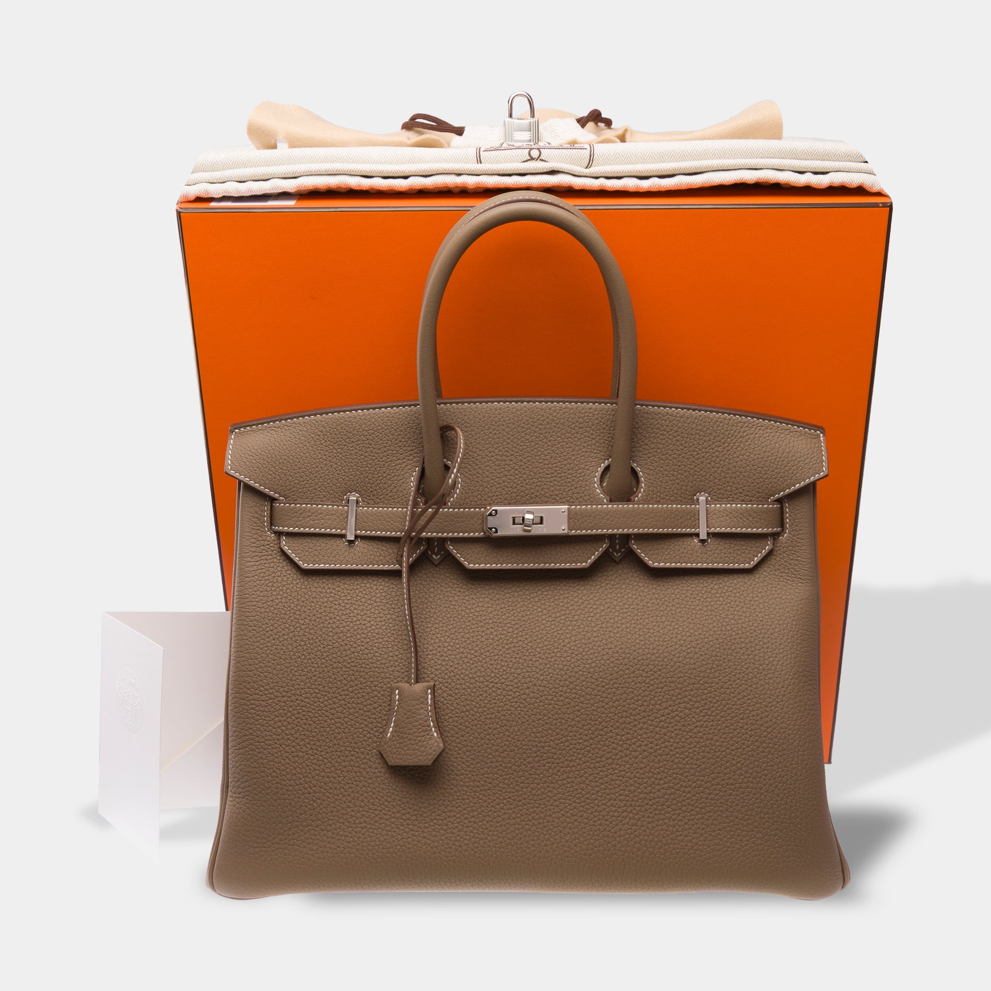Sac HERMES Birkin 35 en Cuir Étoupe - 103844