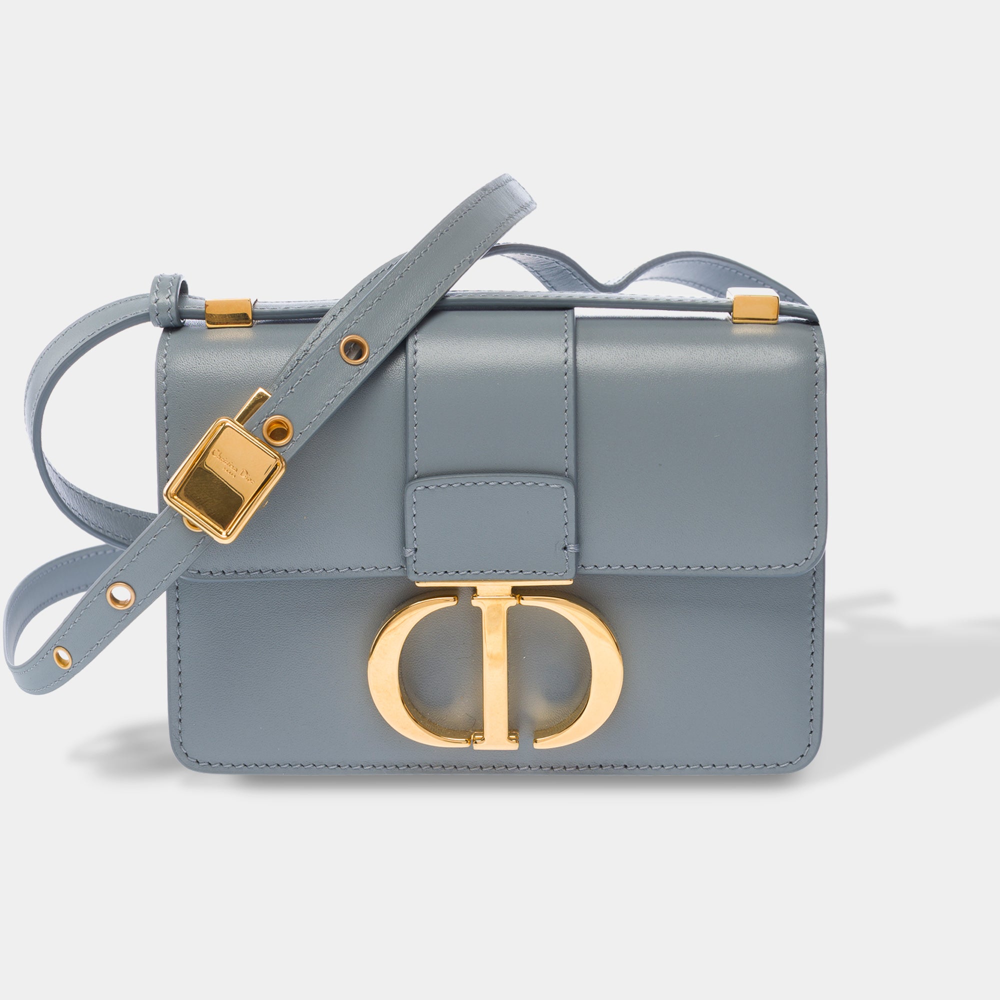 Sac DIOR 30 Montaigne en Cuir Gris - 103832