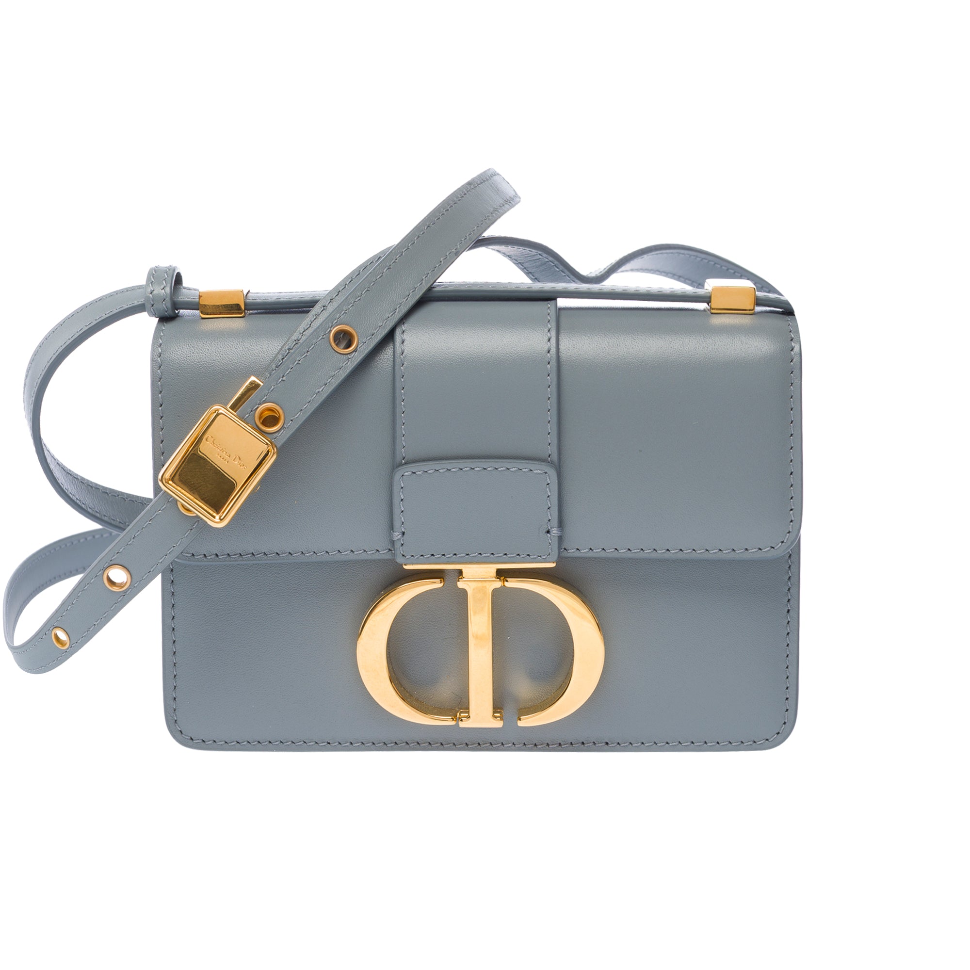 Sac DIOR 30 Montaigne en Cuir Gris - 103832
