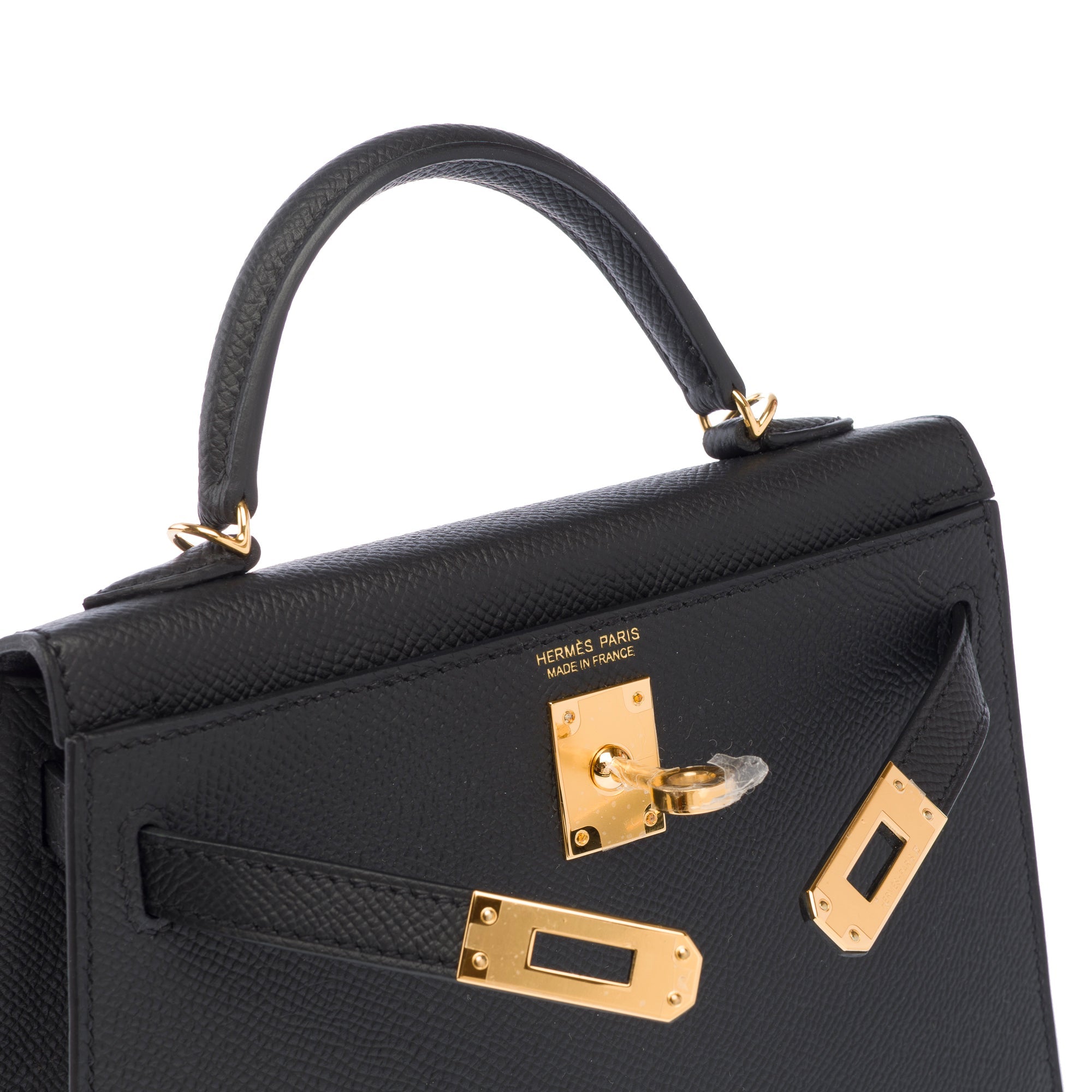 Sac HERMES Kelly Mini en Cuir Noir - 103841