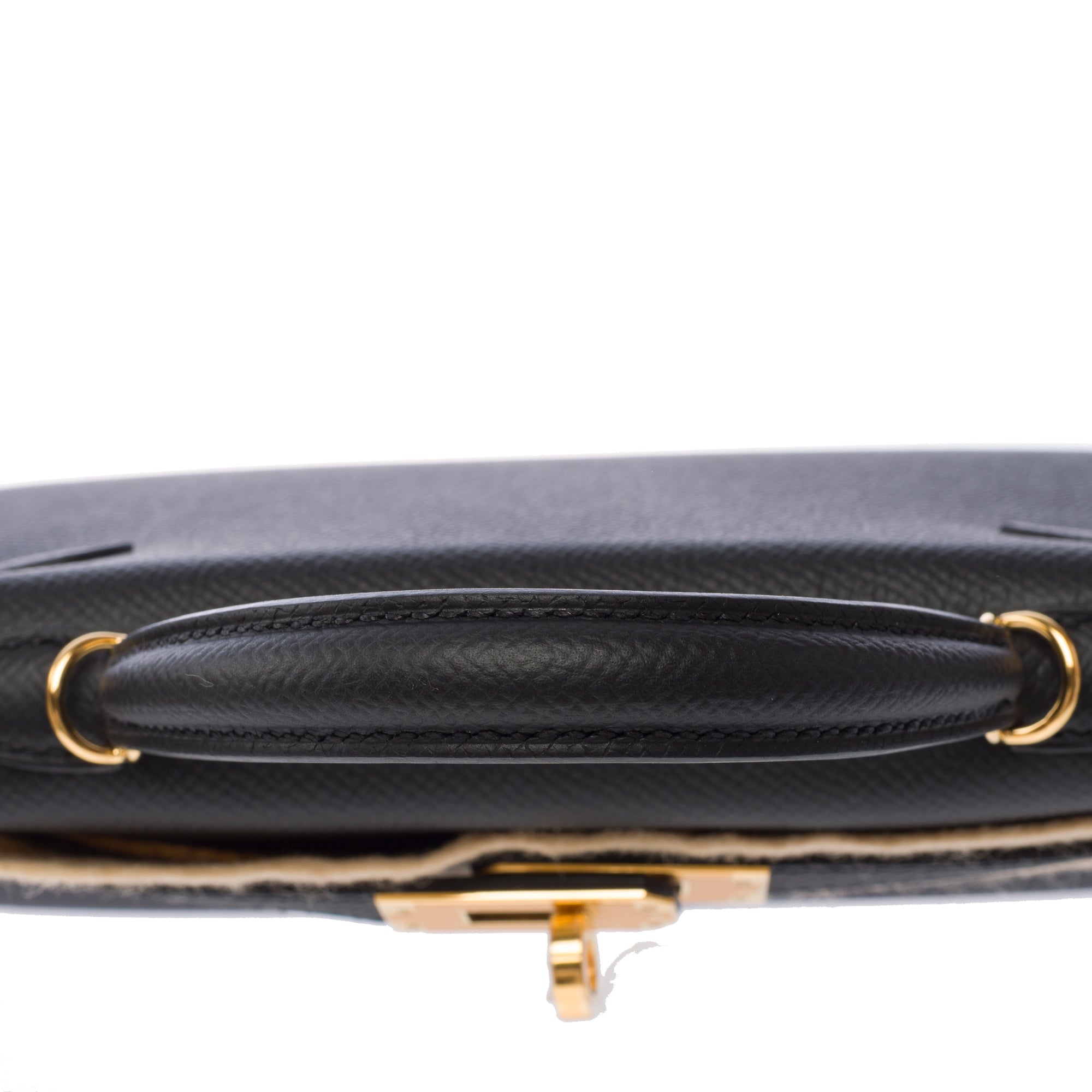 Sac HERMES Kelly Mini en Cuir Noir - 103841
