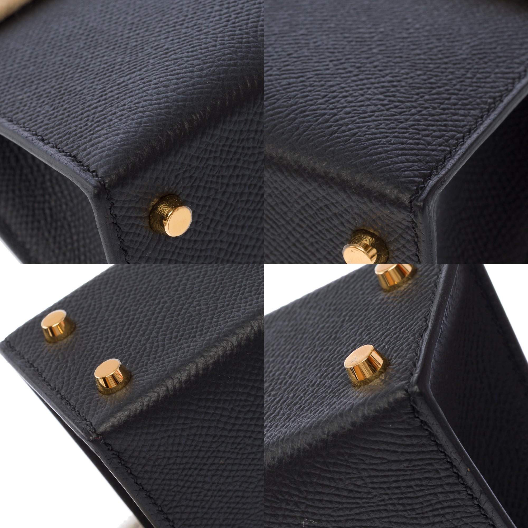 Sac HERMES Kelly Mini en Cuir Noir - 103841