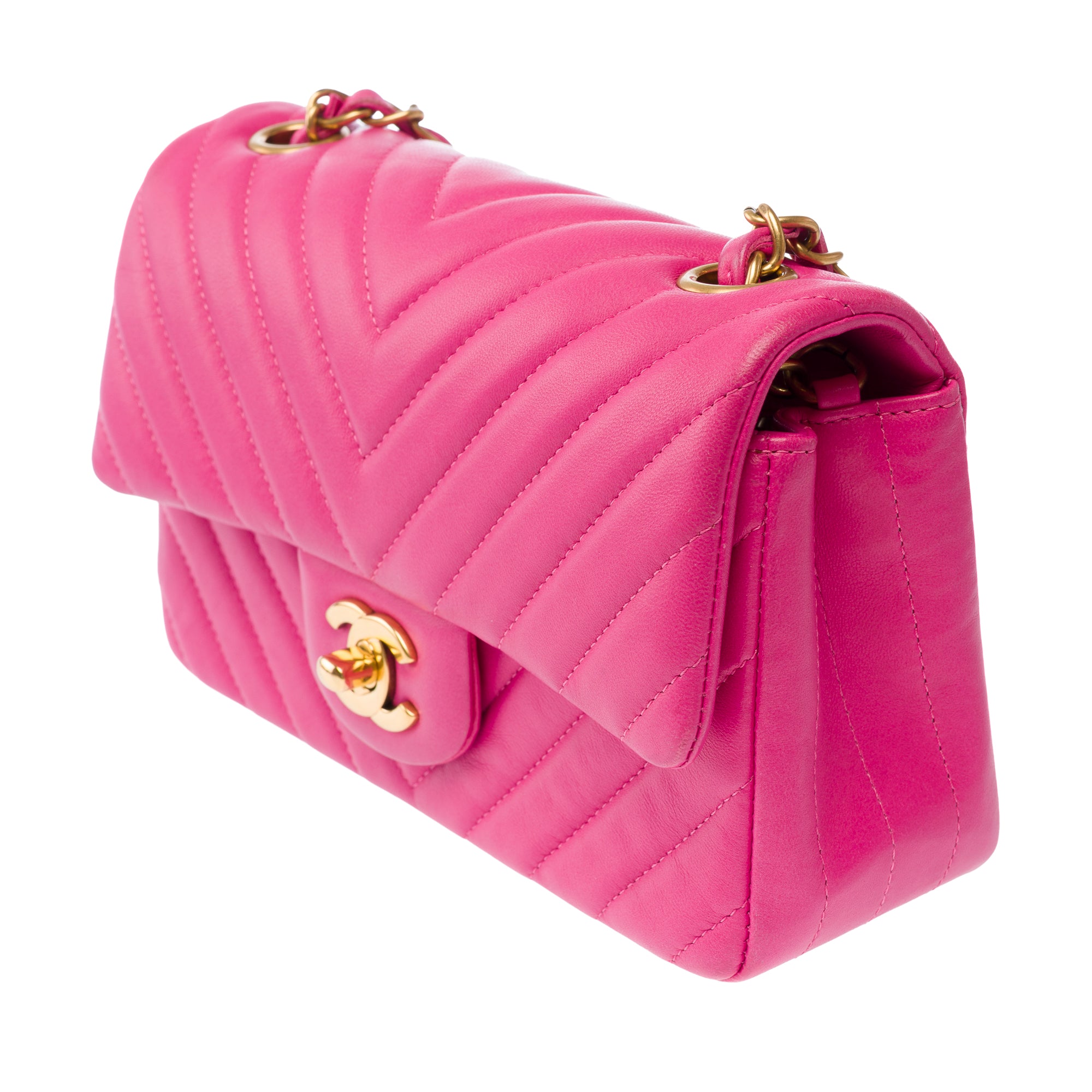 Sac CHANEL Timeless/Classique en Cuir Rose - 103863