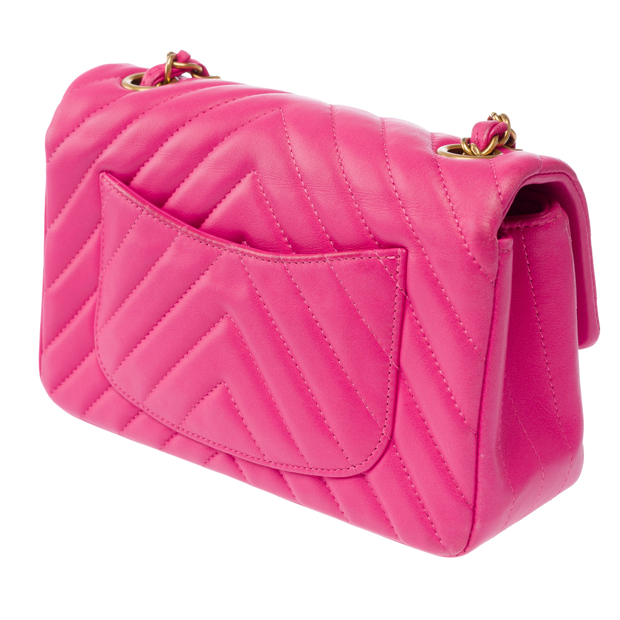 Sac CHANEL Timeless/Classique en Cuir Rose - 103863