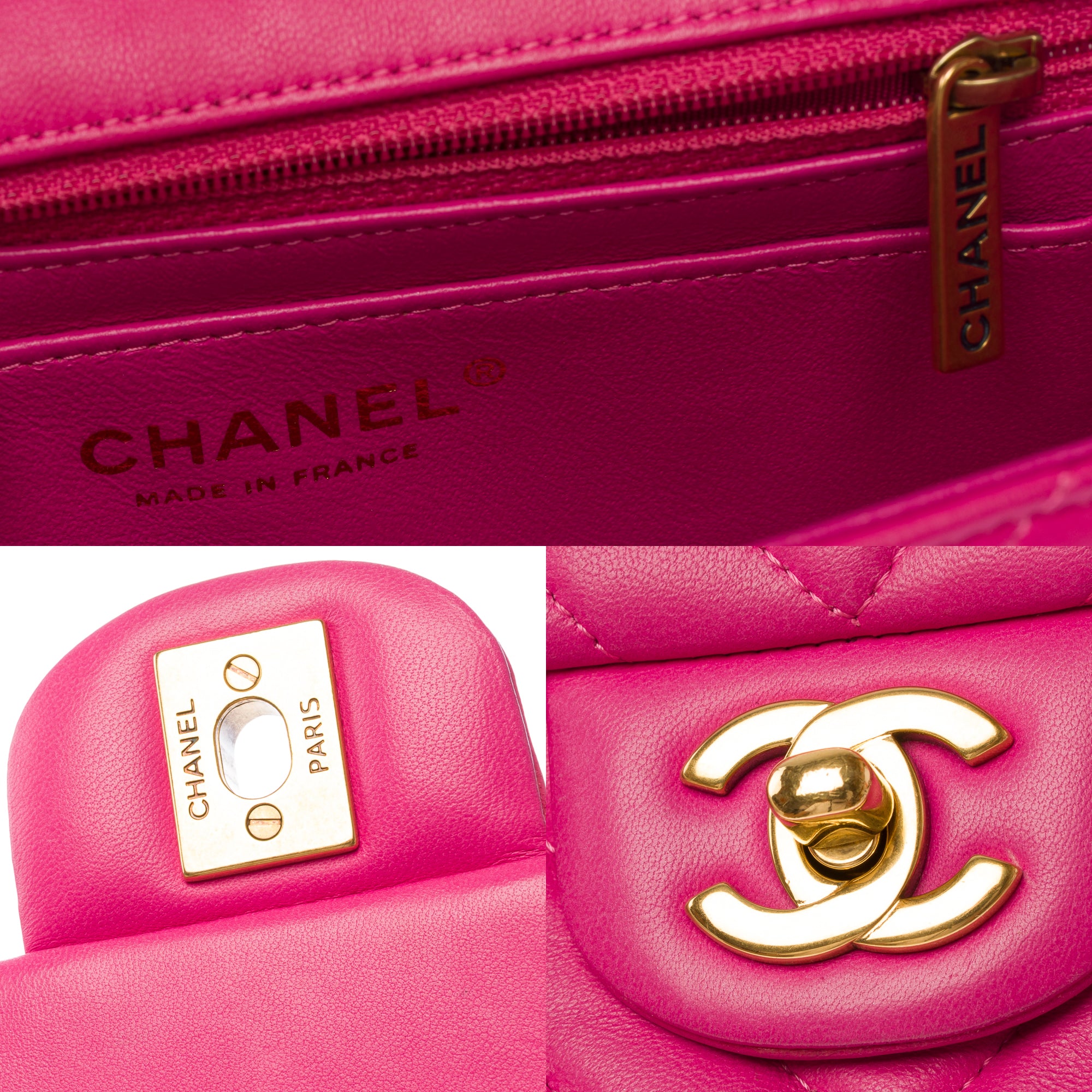 Sac CHANEL Timeless/Classique en Cuir Rose - 103863