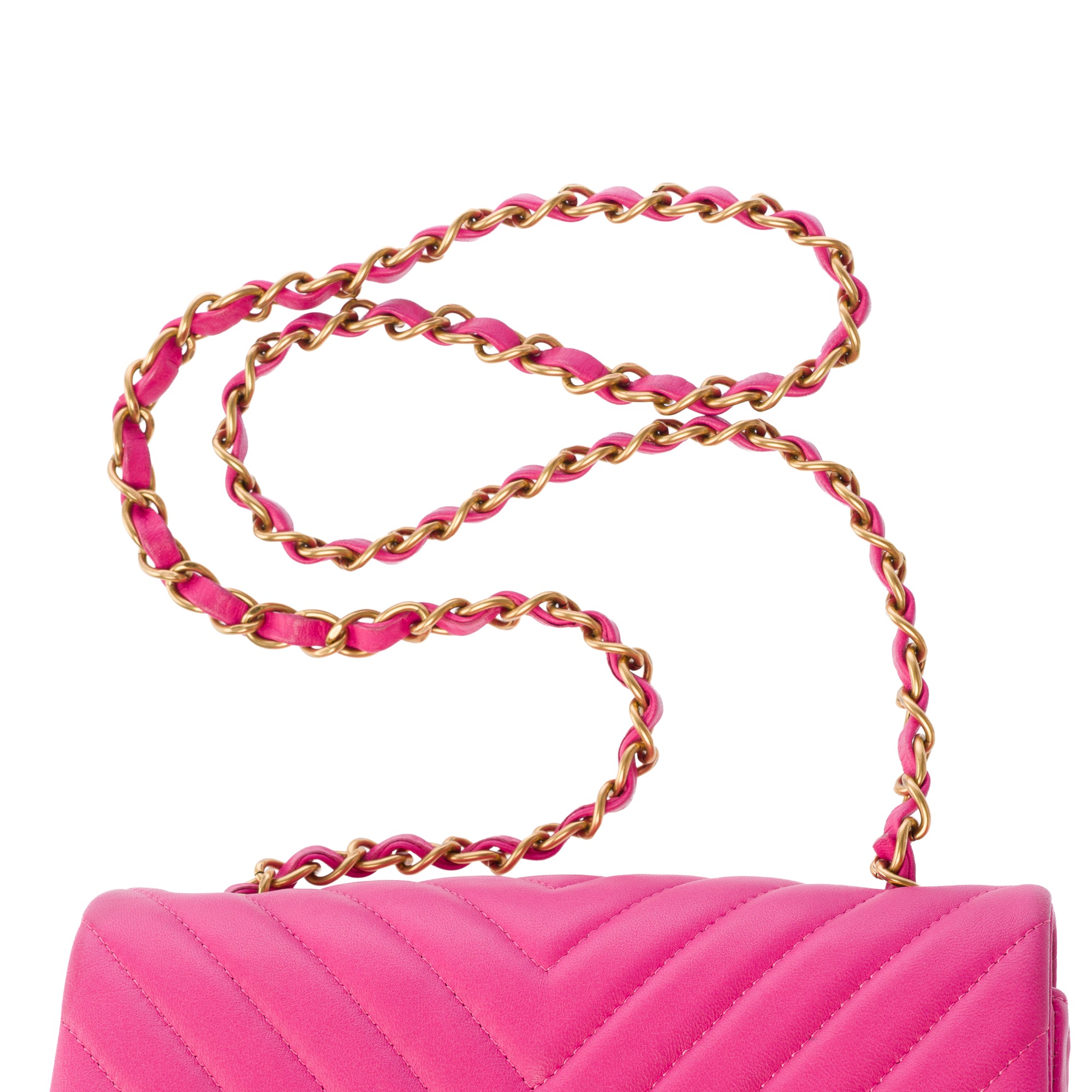 Sac CHANEL Timeless/Classique en Cuir Rose - 103863