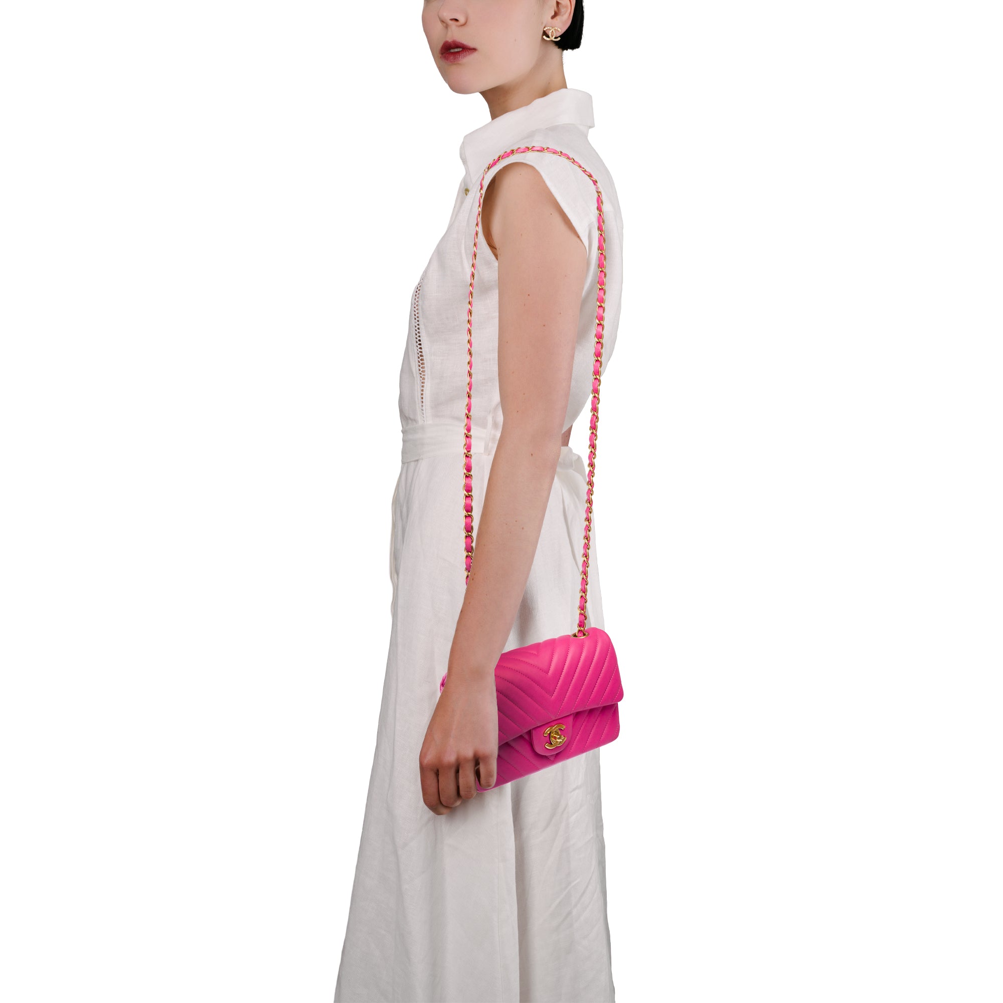 Sac CHANEL Timeless/Classique en Cuir Rose - 103863