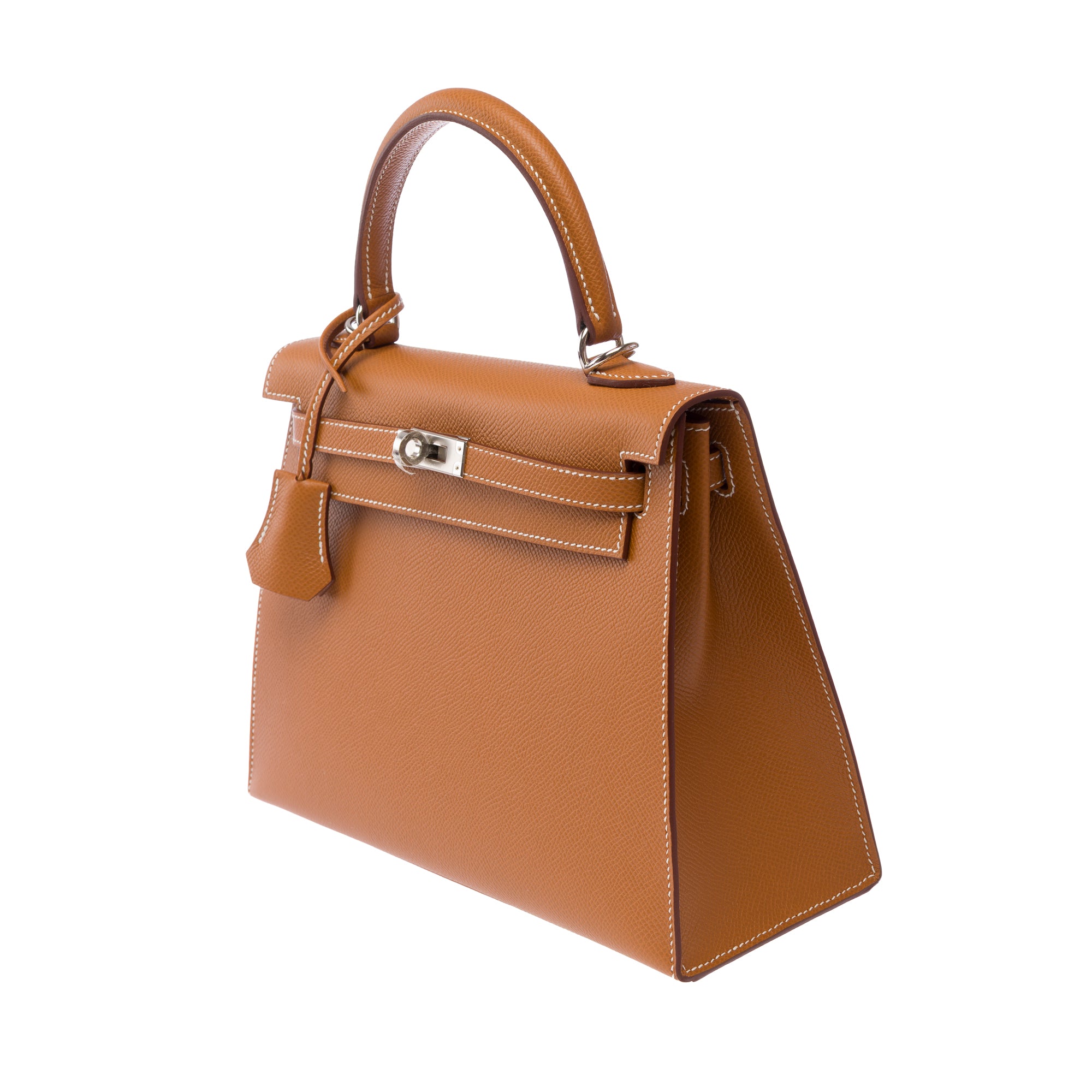 Sac HERMES Kelly 25 en Cuir Doré - 103843