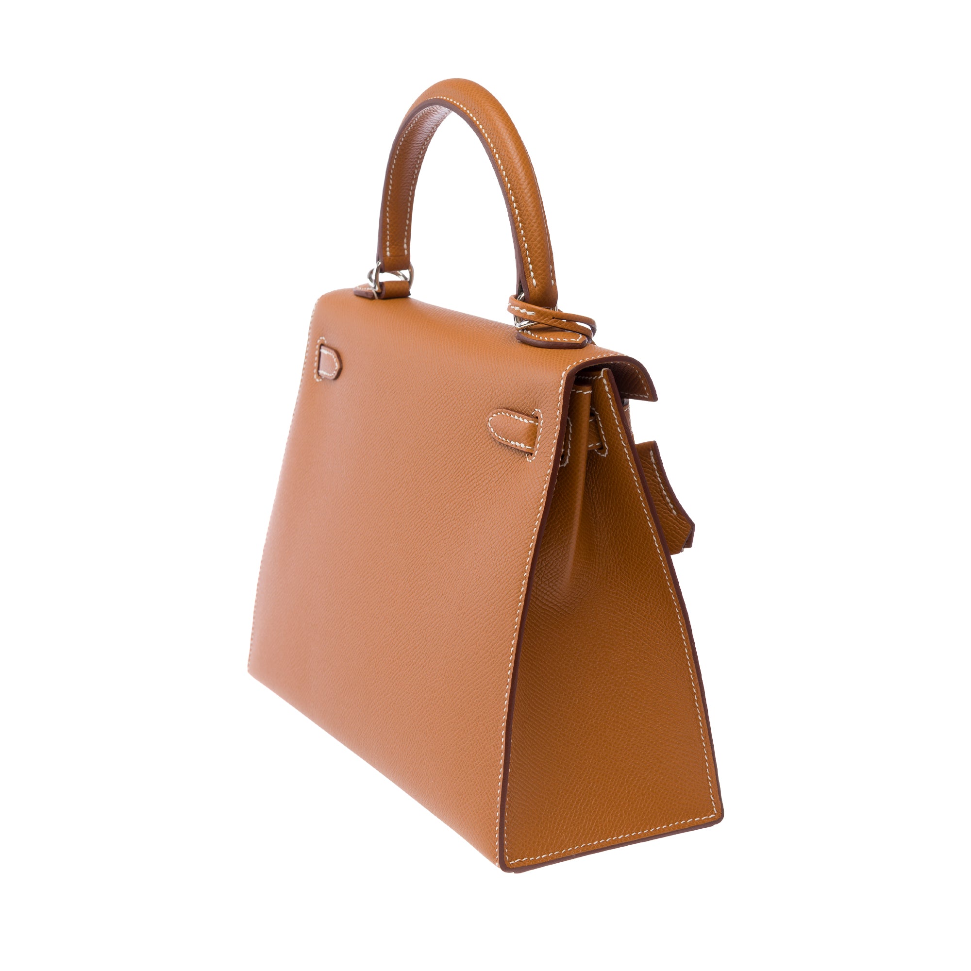 Sac HERMES Kelly 25 en Cuir Doré - 103843