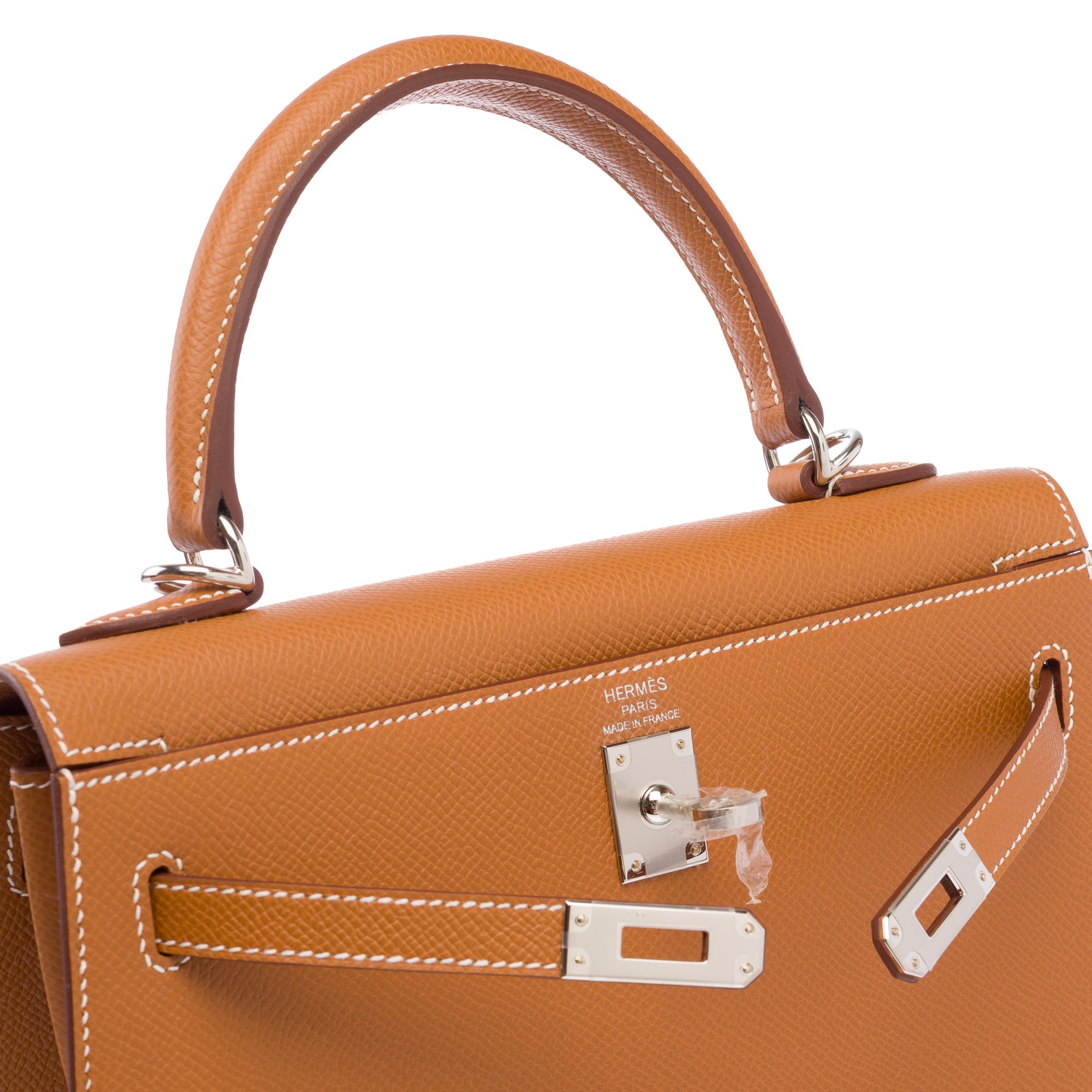 Sac HERMES Kelly 25 en Cuir Doré - 103843