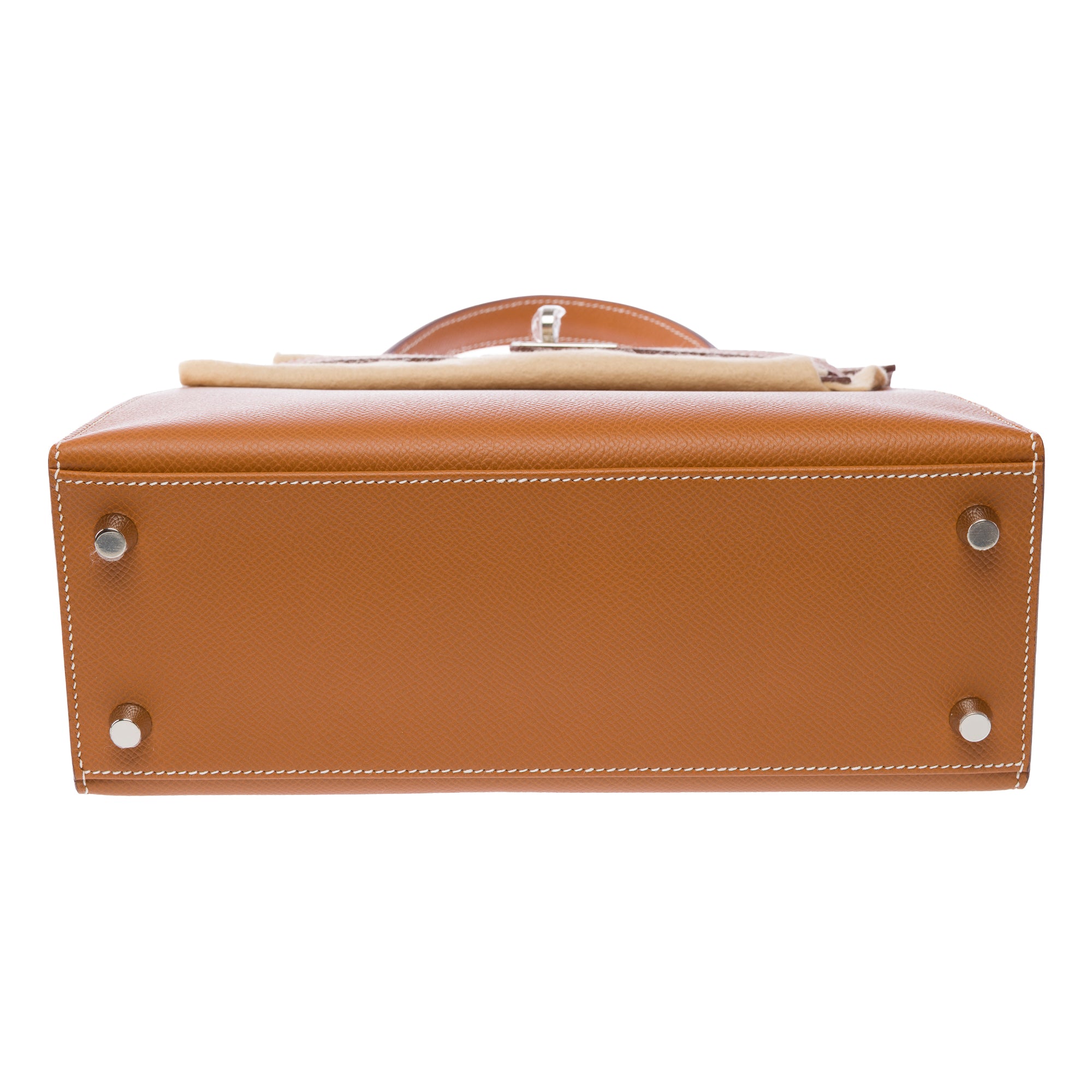 Sac HERMES Kelly 25 en Cuir Doré - 103843