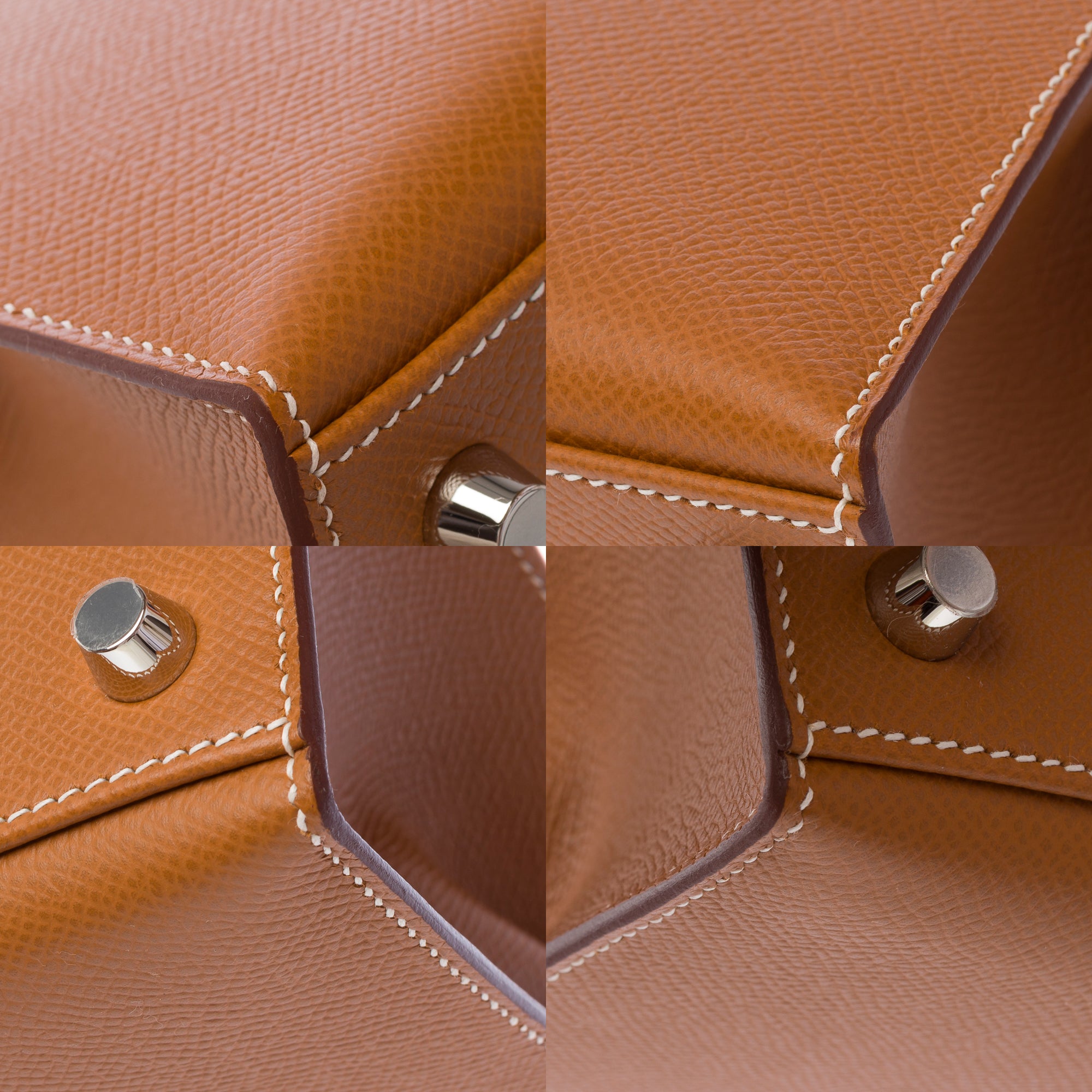 Sac HERMES Kelly 25 en Cuir Doré - 103843
