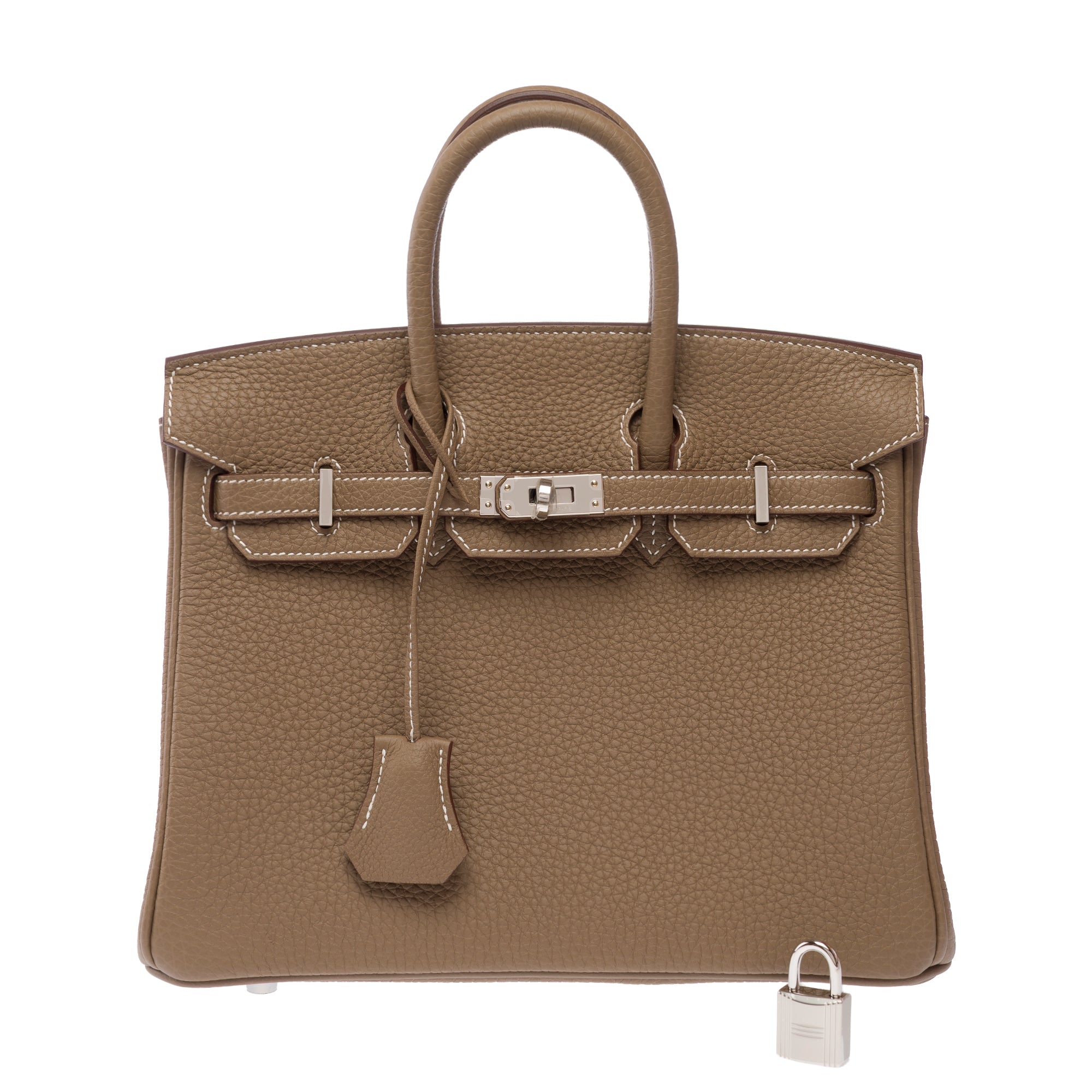 Sac HERMES Birkin 25 en Cuir Étoupe - 103840