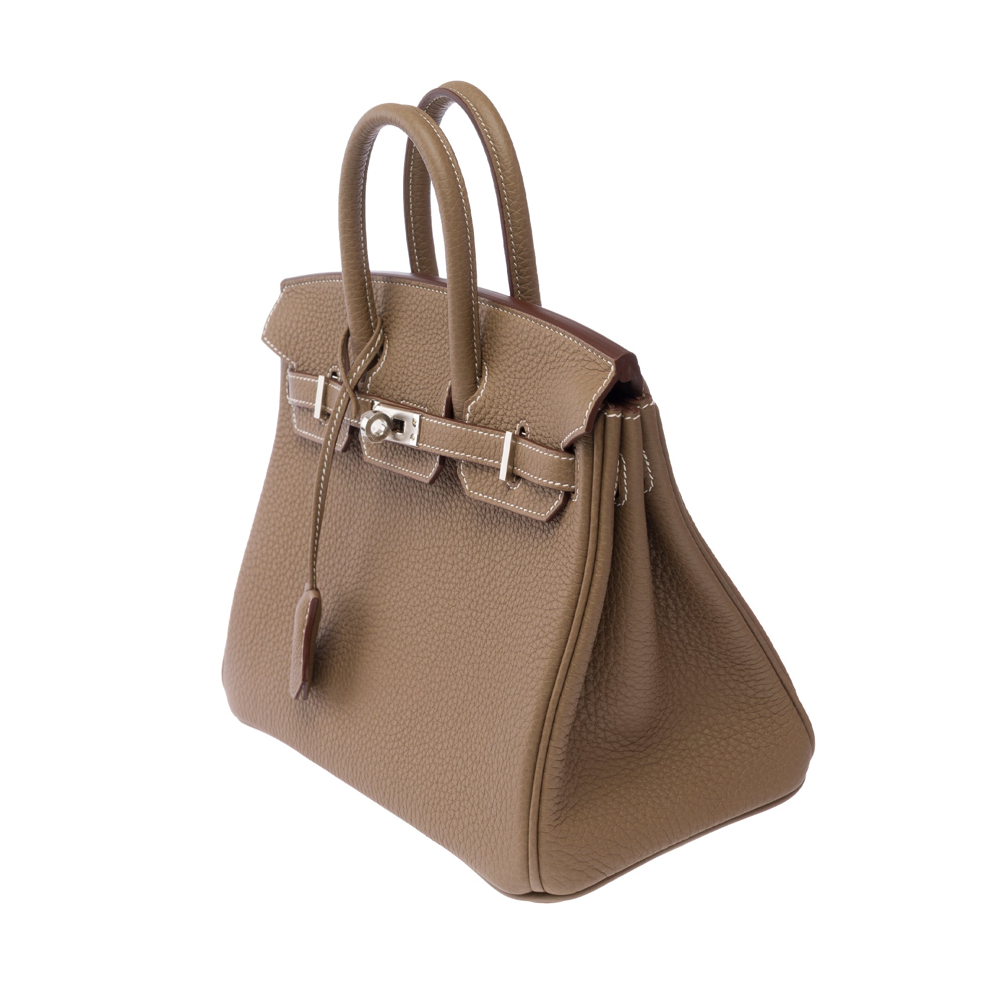 Sac HERMES Birkin 25 en Cuir Étoupe - 103840