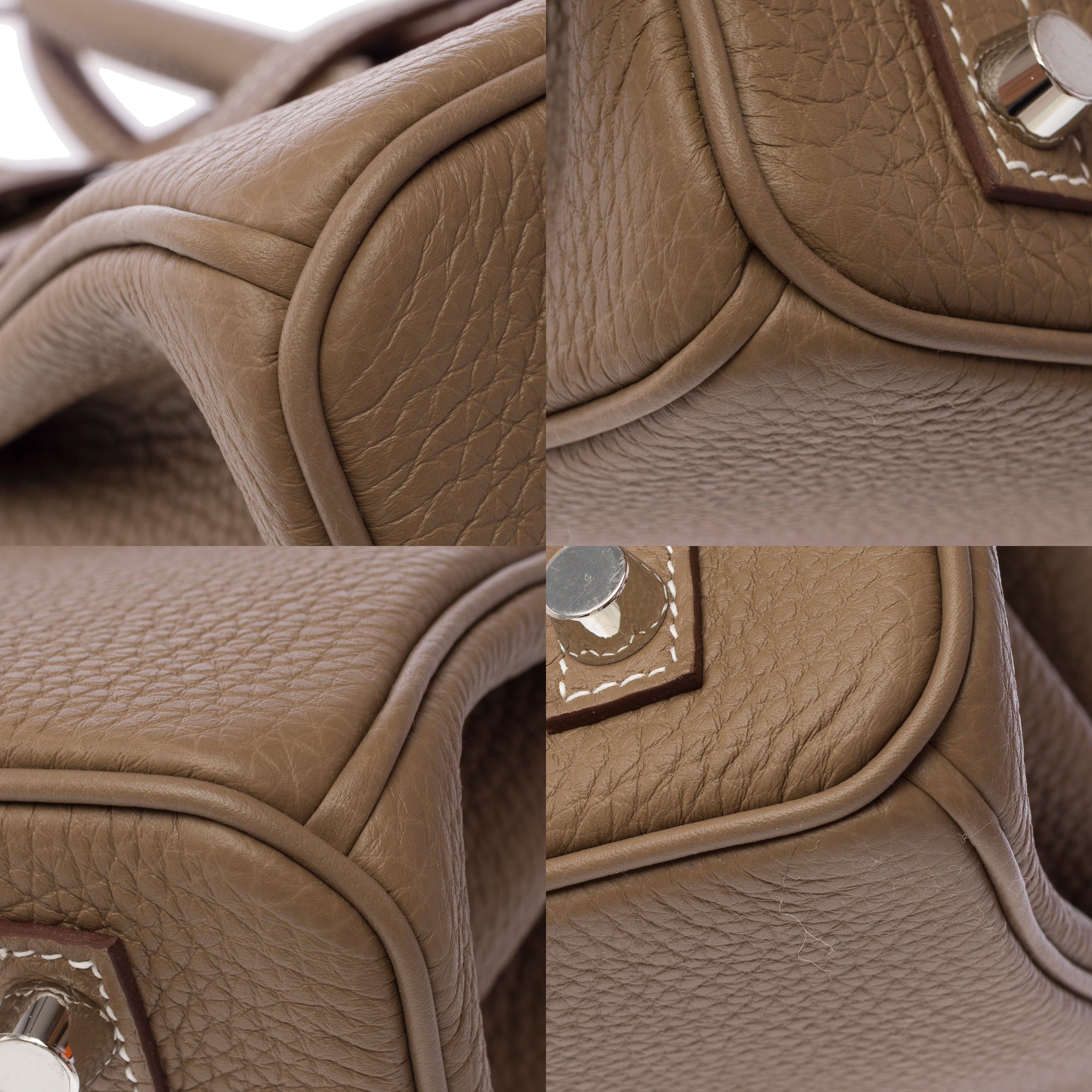Sac HERMES Birkin 25 en Cuir Étoupe - 103840