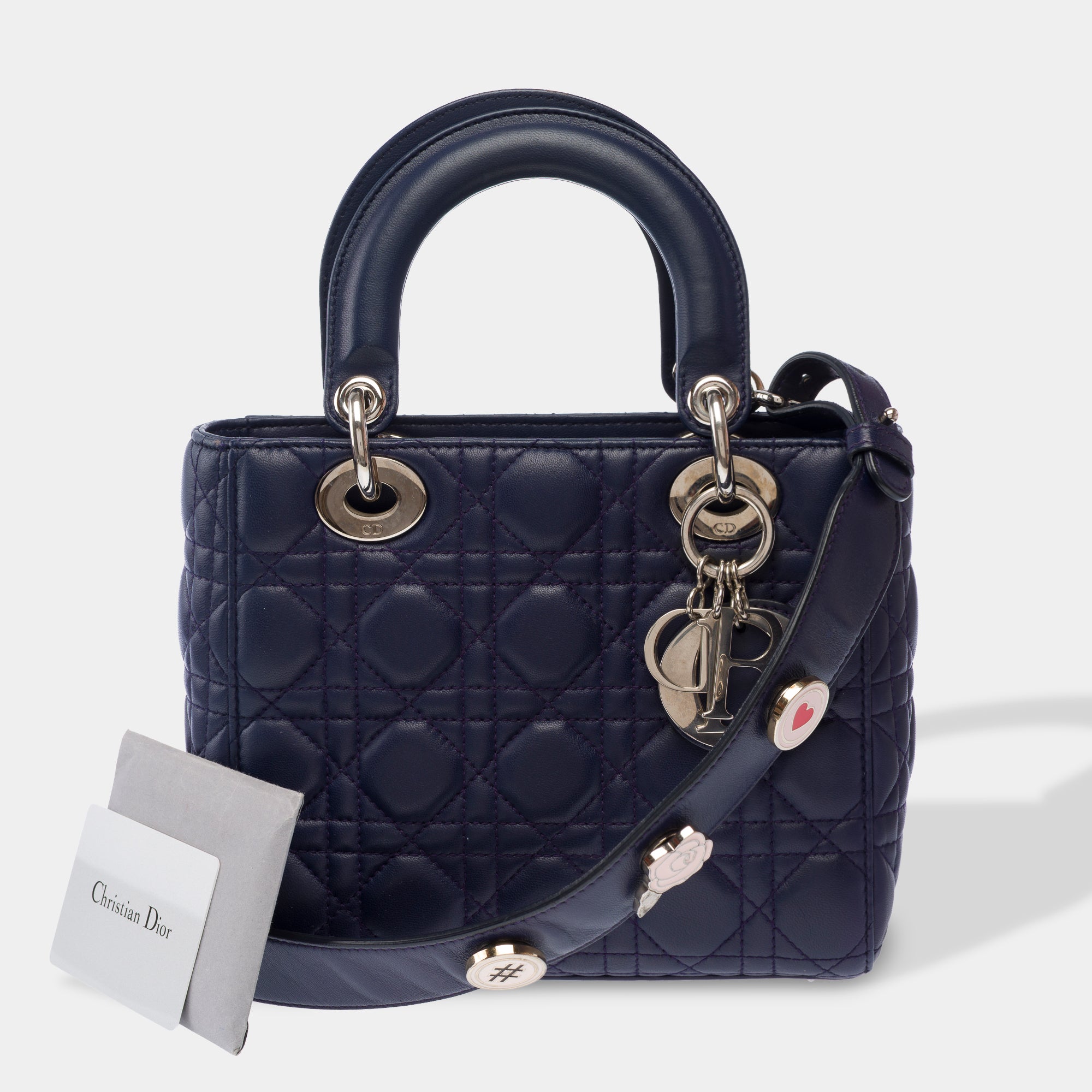 Sac DIOR Lady Dior en Cuir Bleu Marine - 103859