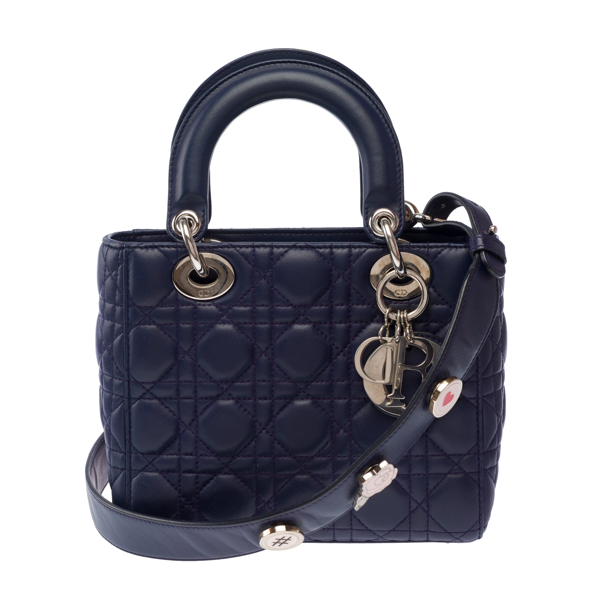 Sac DIOR Lady Dior en Cuir Bleu Marine - 103859