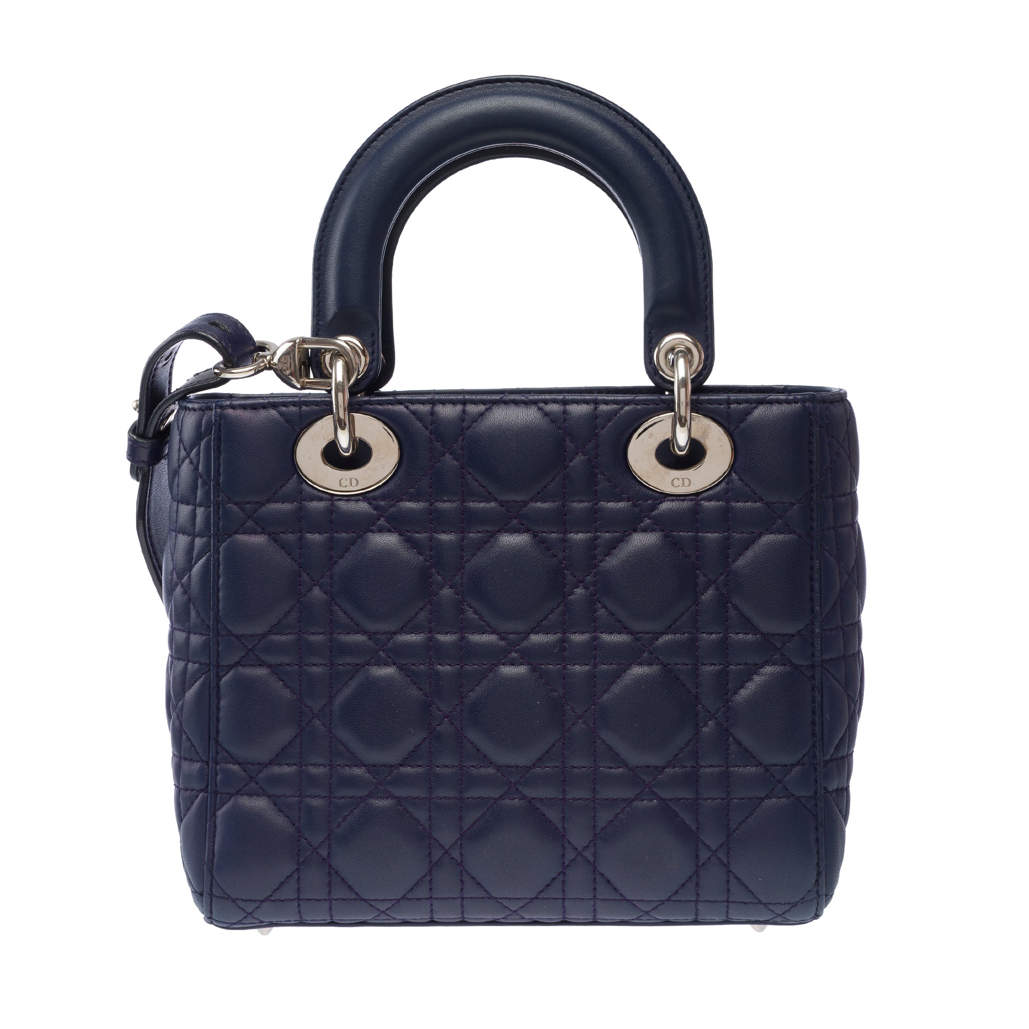 Sac DIOR Lady Dior en Cuir Bleu Marine - 103859