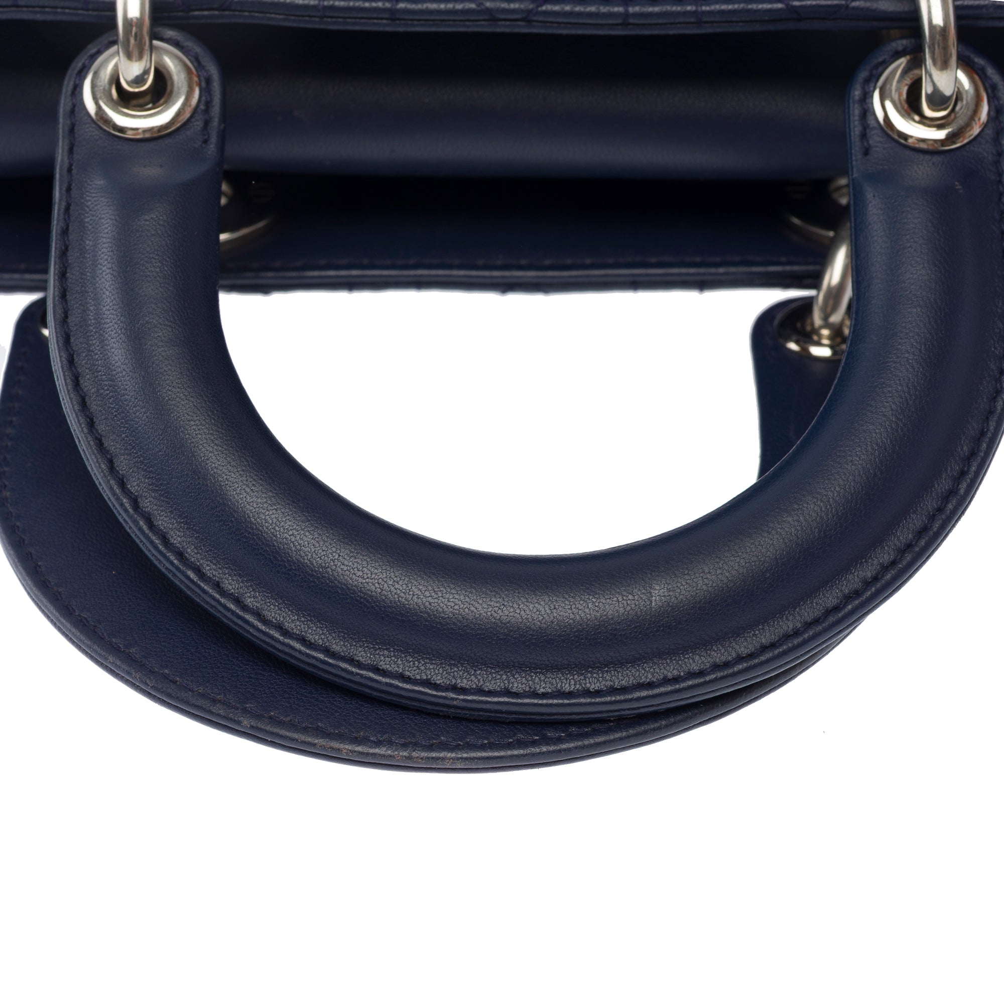 Sac DIOR Lady Dior en Cuir Bleu Marine - 103859
