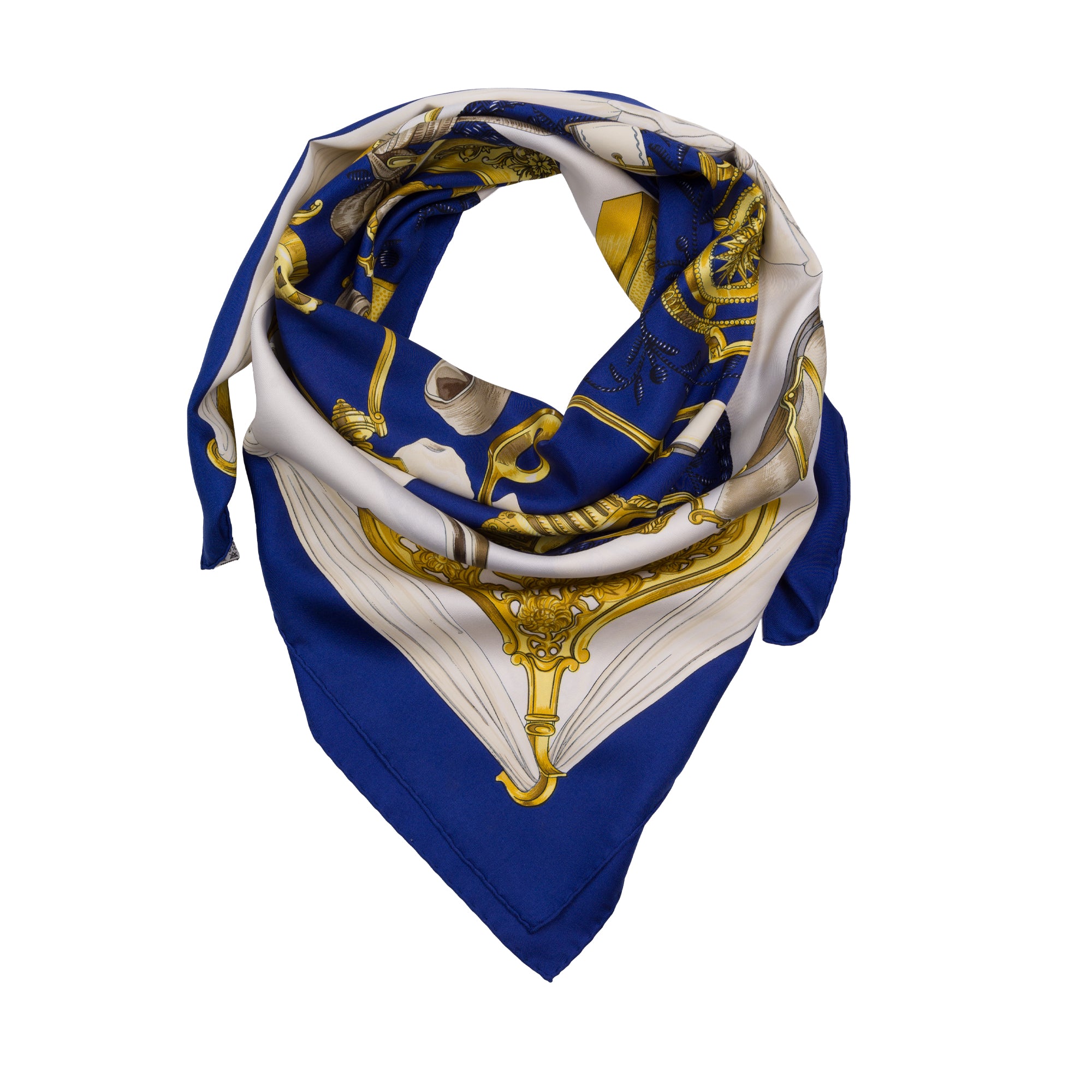 Accessoire HERMES en Soie Bleu - 103822