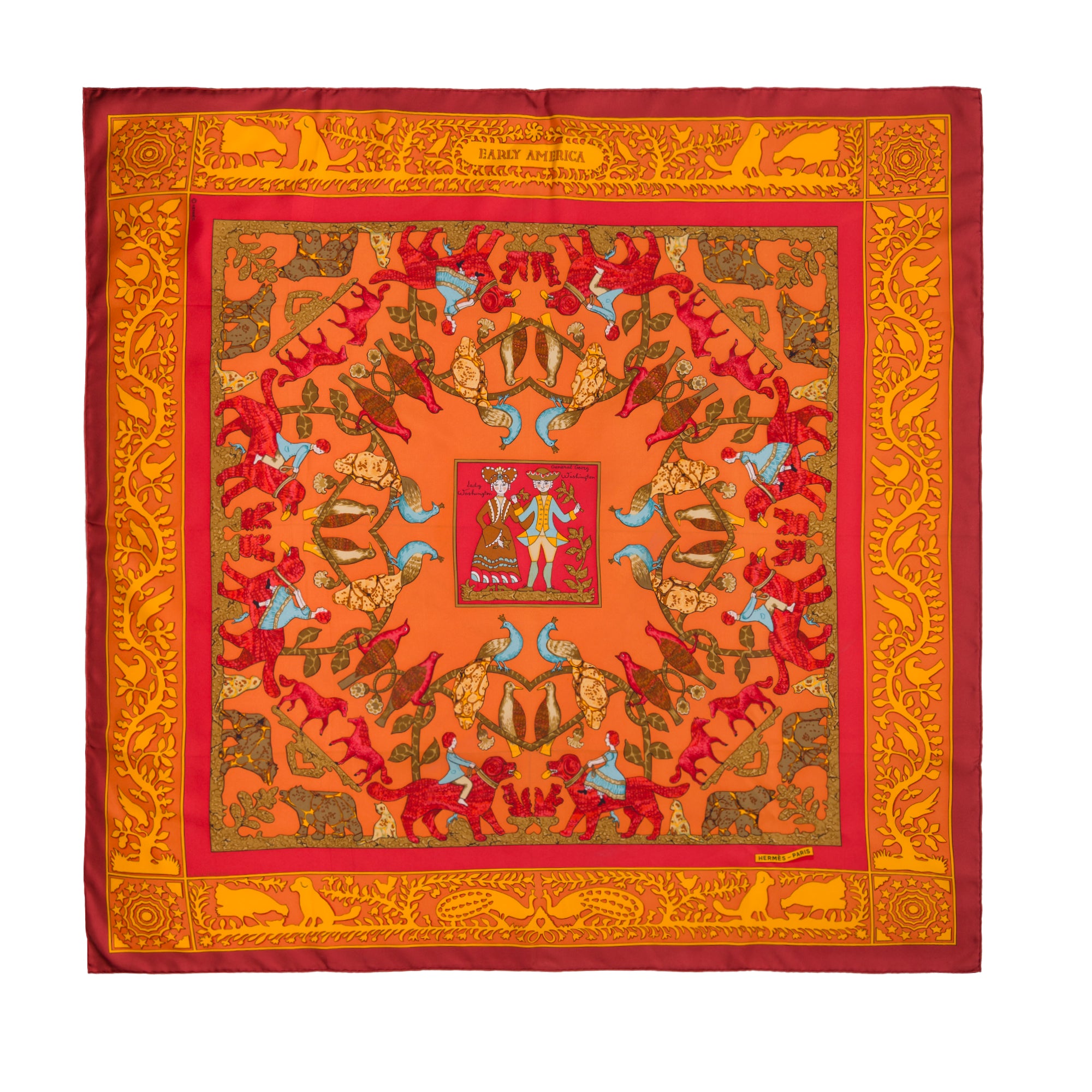 Accessoire HERMES en Soie Orange - 103823