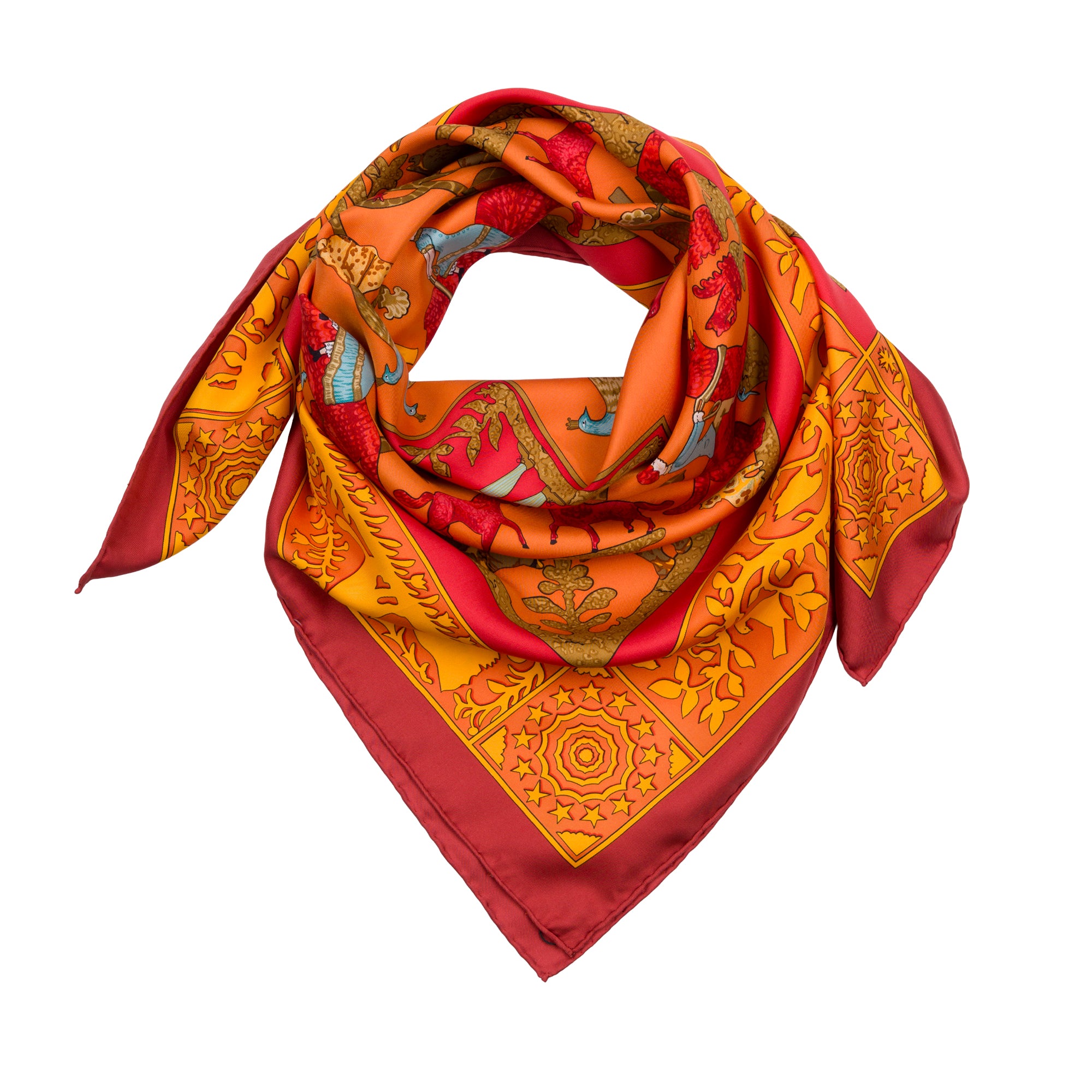 Accessoire HERMES en Soie Orange - 103823