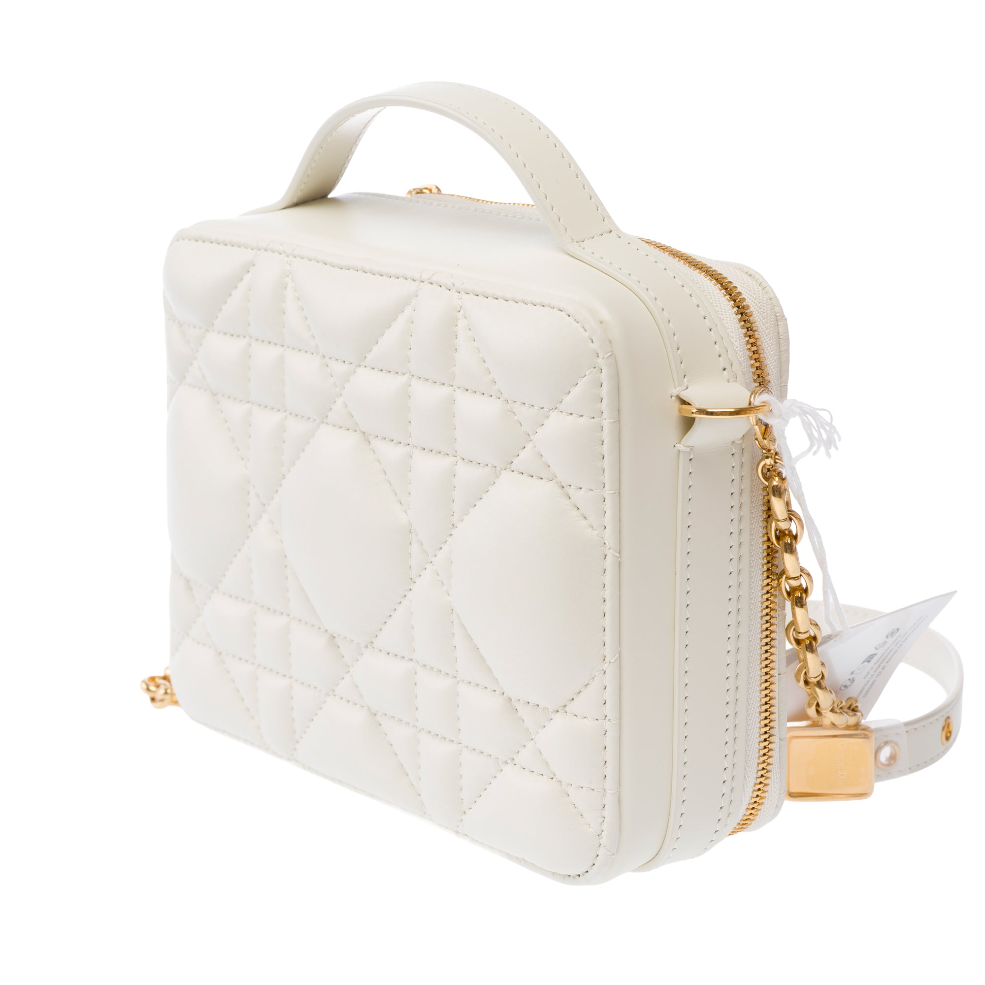 Sac DIOR Dior Caro en Cuir Blanc - 103829
