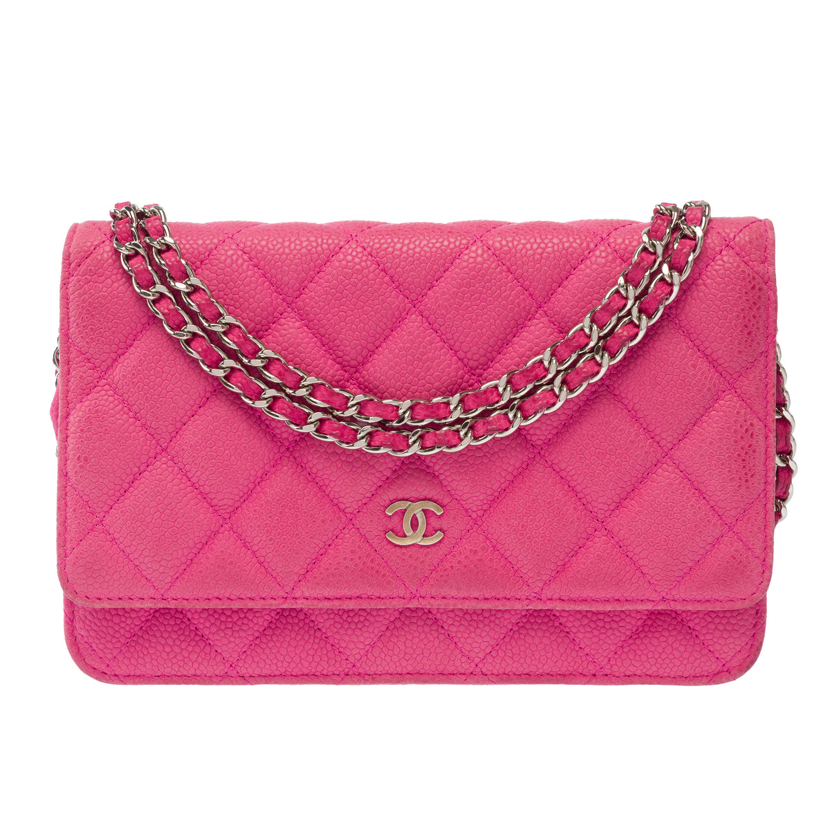 Sac CHANEL Wallet on Chain en Cuir Rose - 103854