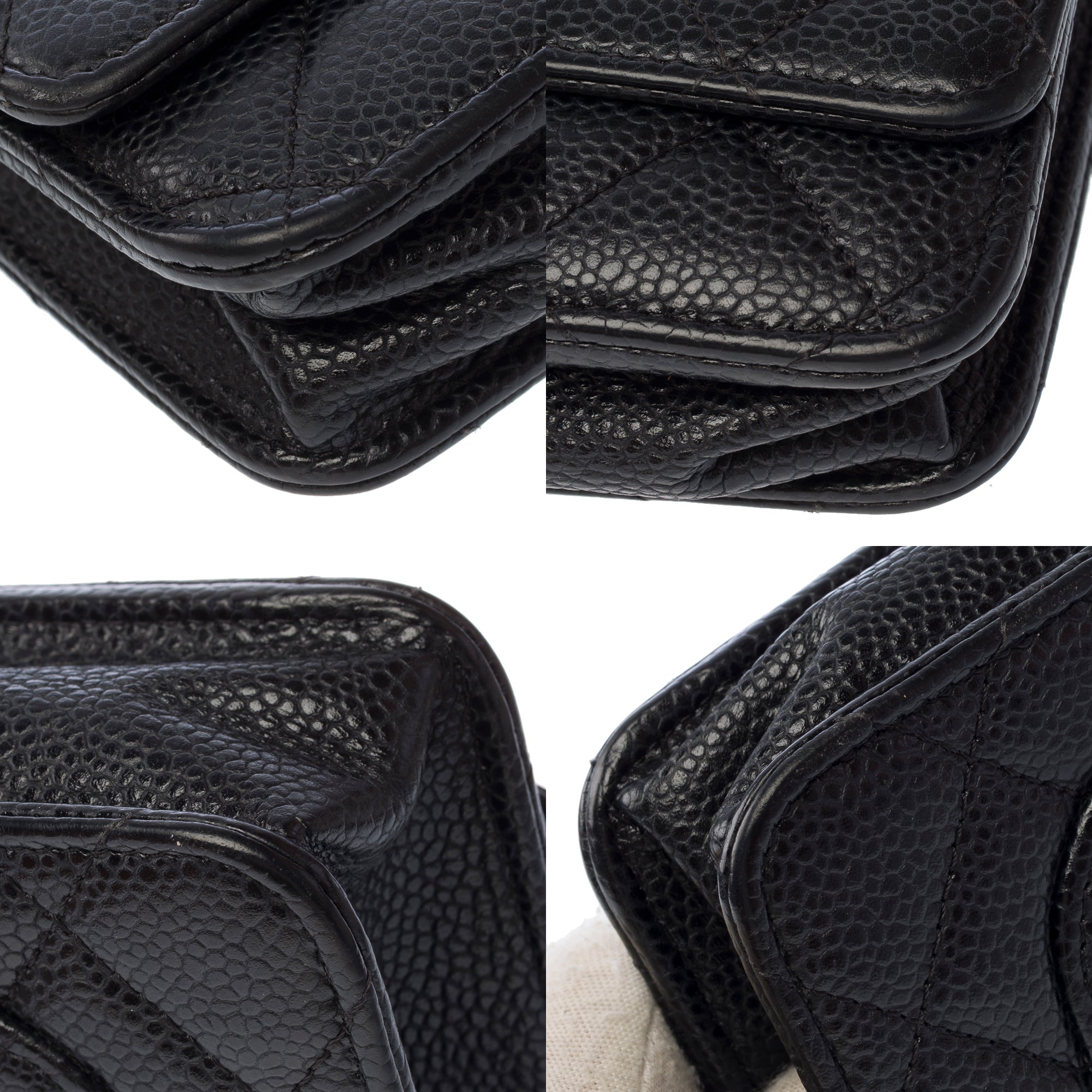 Sac CHANEL Wallet on Chain en Cuir Noir - 103855