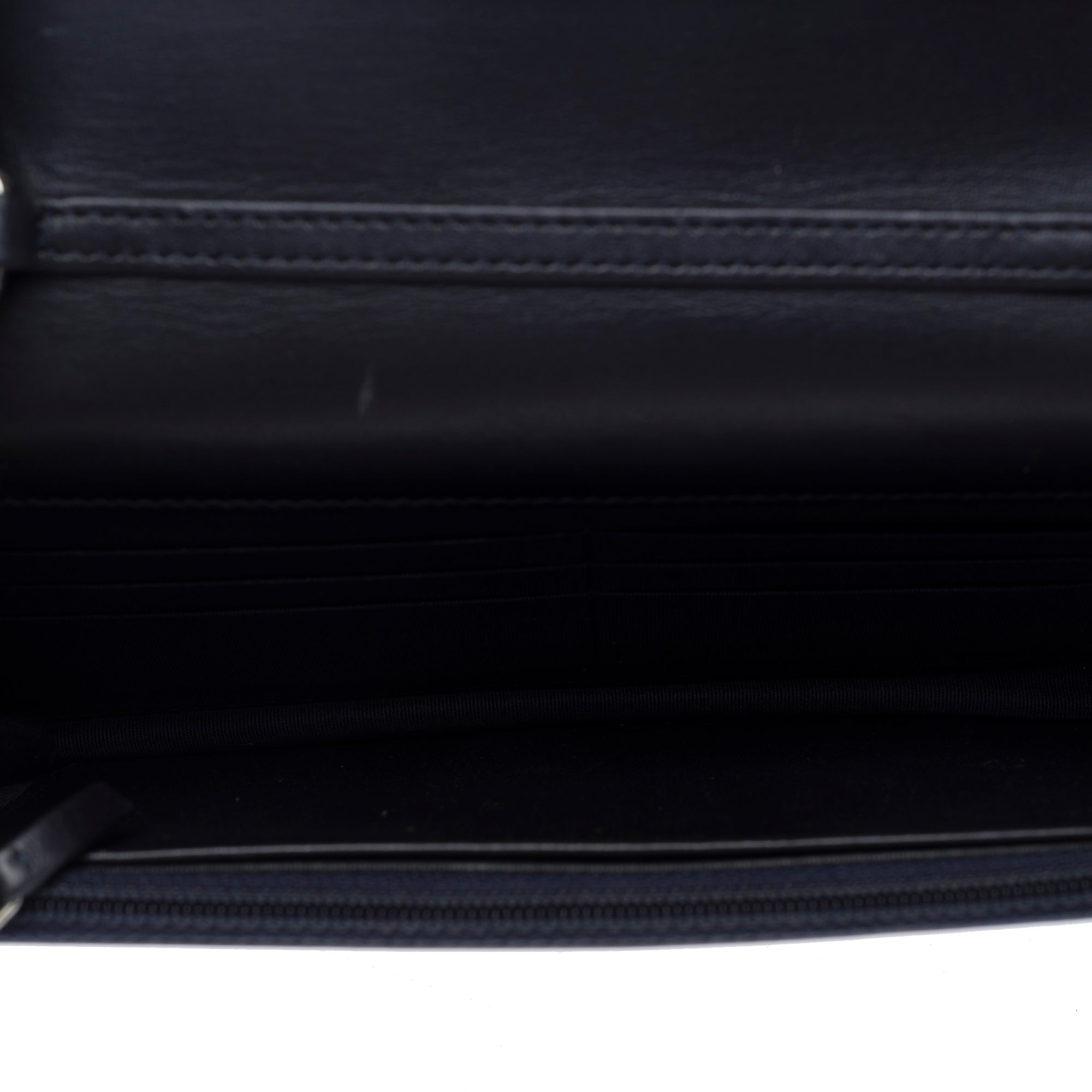 Sac CHANEL Wallet on Chain en Cuir Bleu Marine - 103856