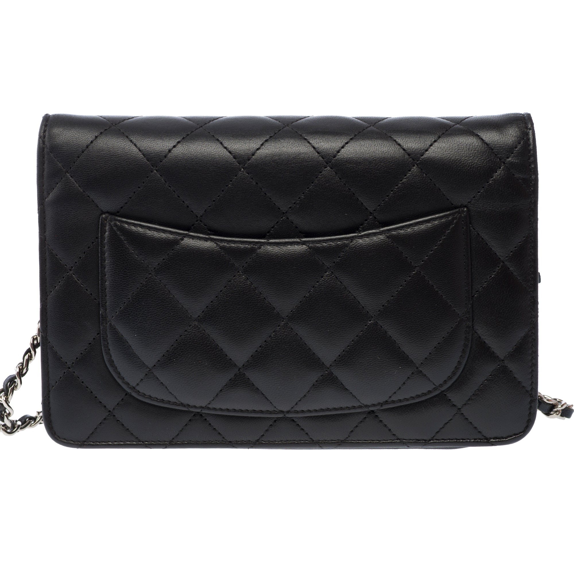 Sac CHANEL Wallet on Chain en Cuir Noir - 103857