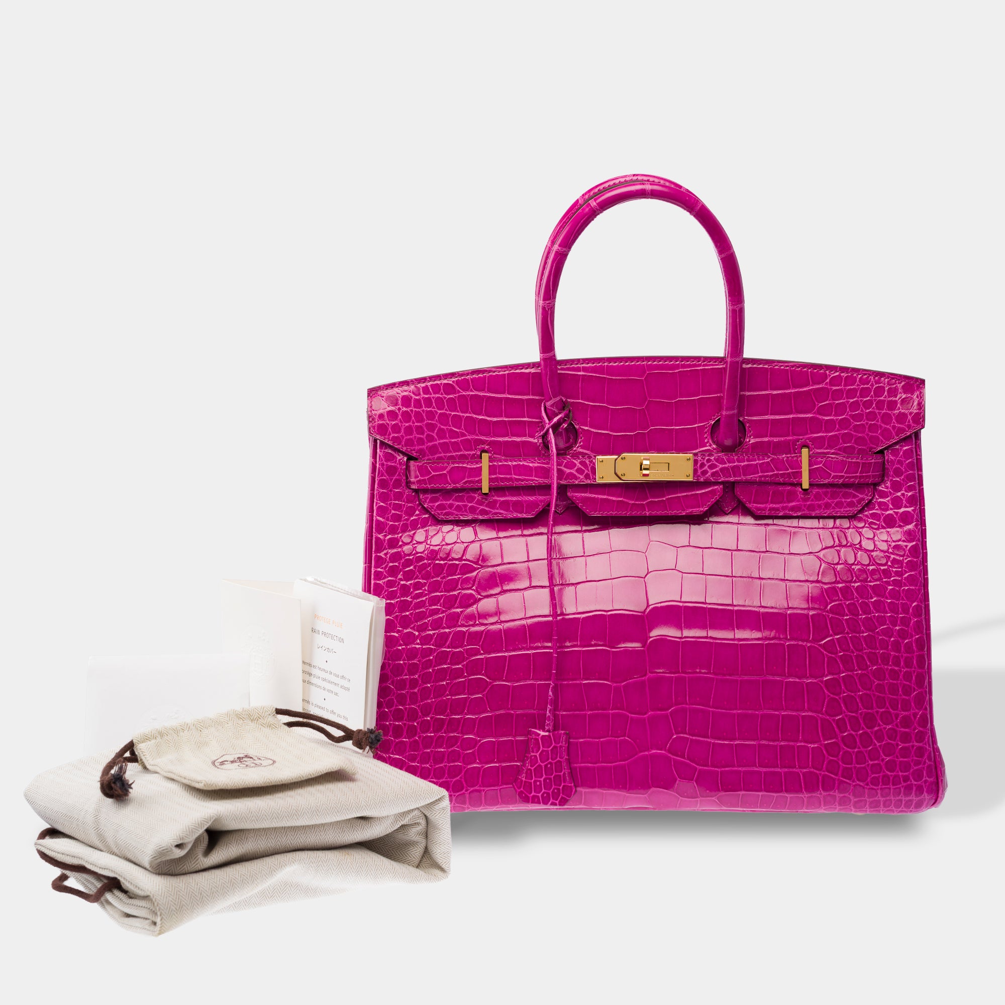 Sac HERMES Birkin 35 en Cuirs exotiques Rose - 103878