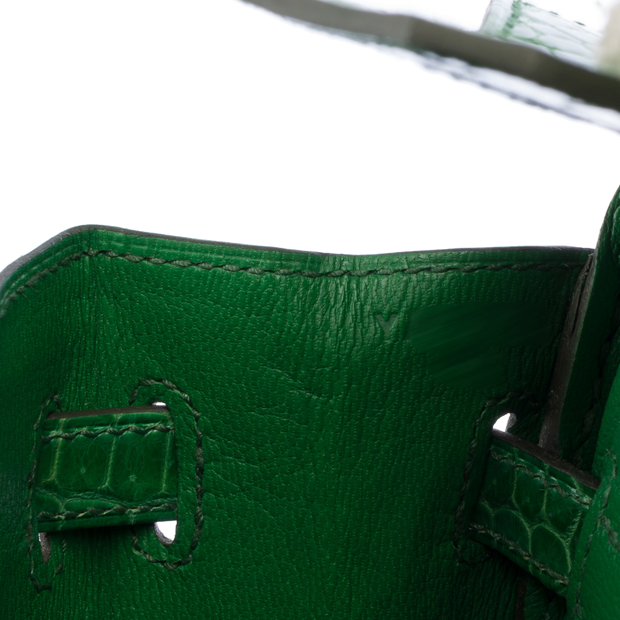 Sac HERMES Birkin 25 en Cuirs exotiques Vert - 103879