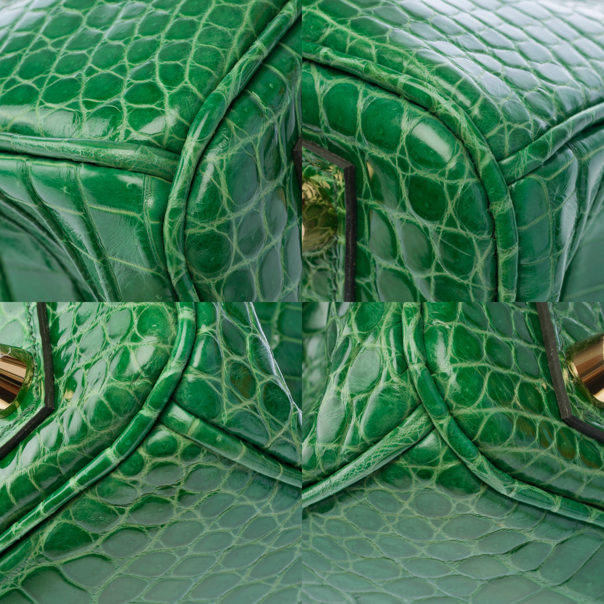 Sac HERMES Birkin 25 en Cuirs exotiques Vert - 103879