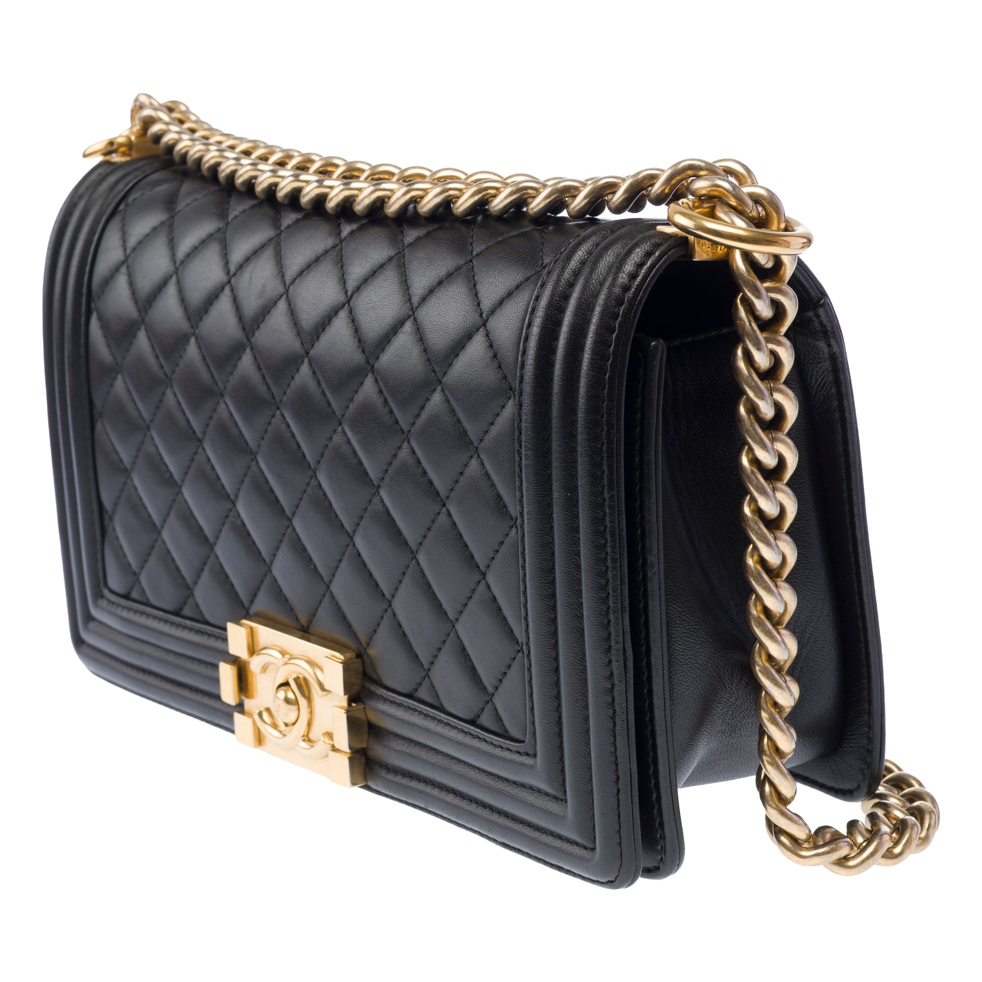 Sac CHANEL Boy en Cuir Noir - 103882