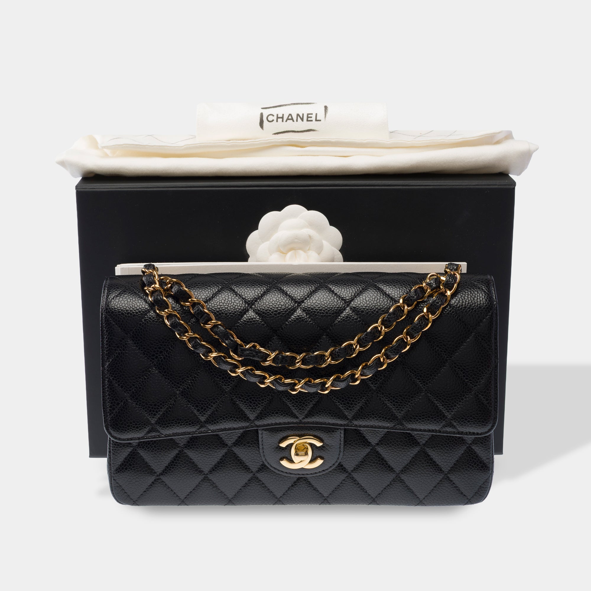 Sac CHANEL Timeless/Classique en Cuir Noir - 103889