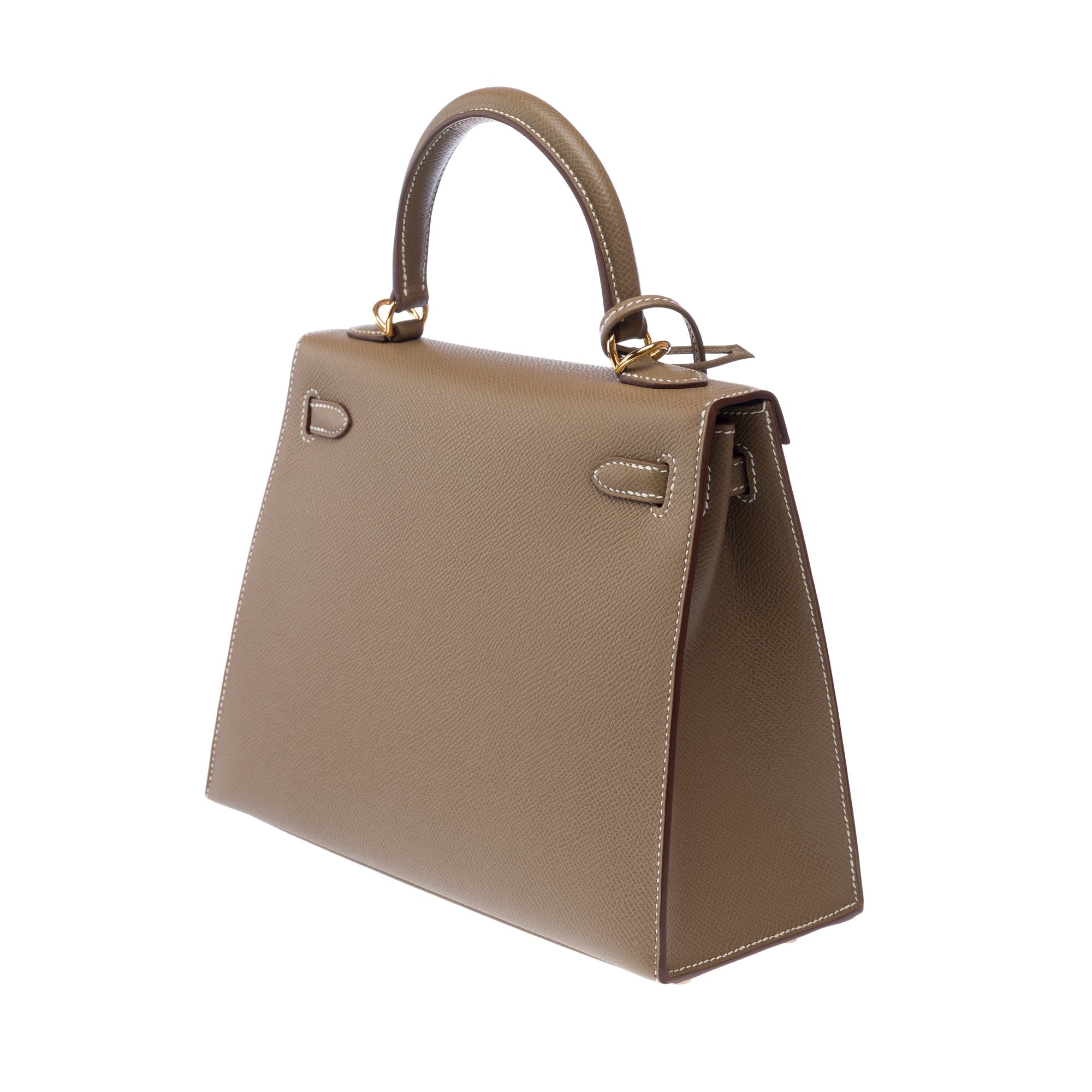 Sac HERMES Kelly 25 en Cuir Étoupe - 103913
