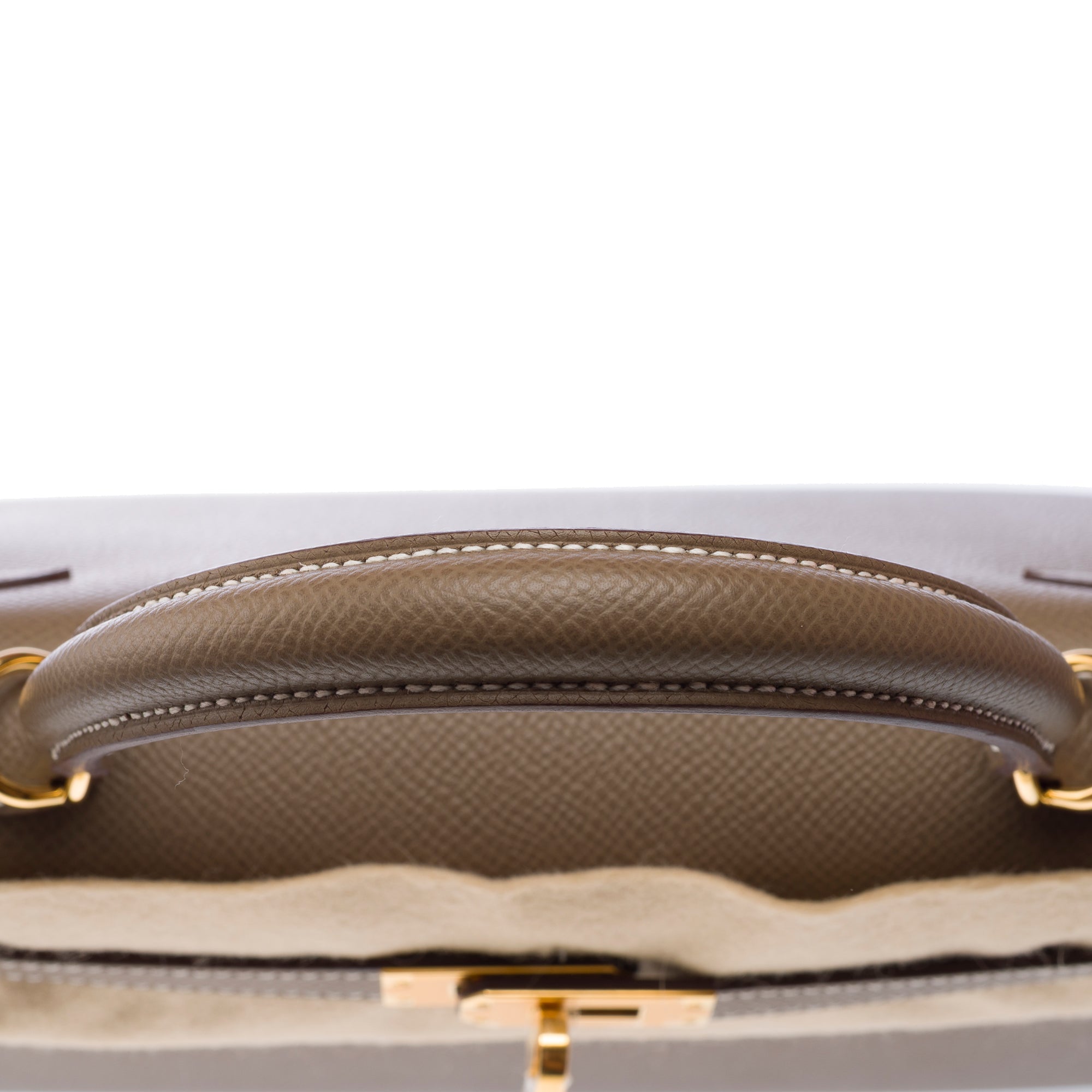 Sac HERMES Kelly 25 en Cuir Étoupe - 103913