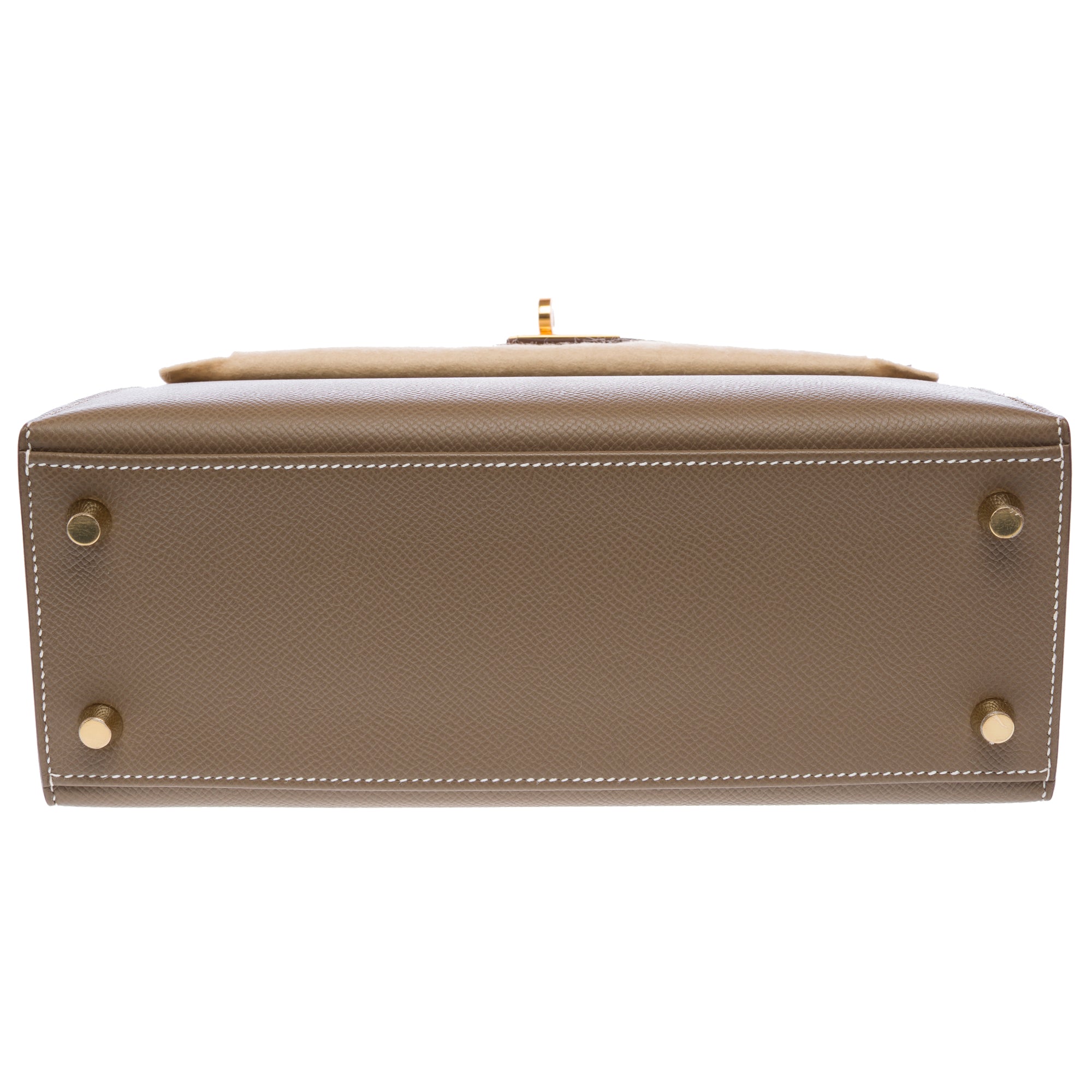Sac HERMES Kelly 25 en Cuir Étoupe - 103913
