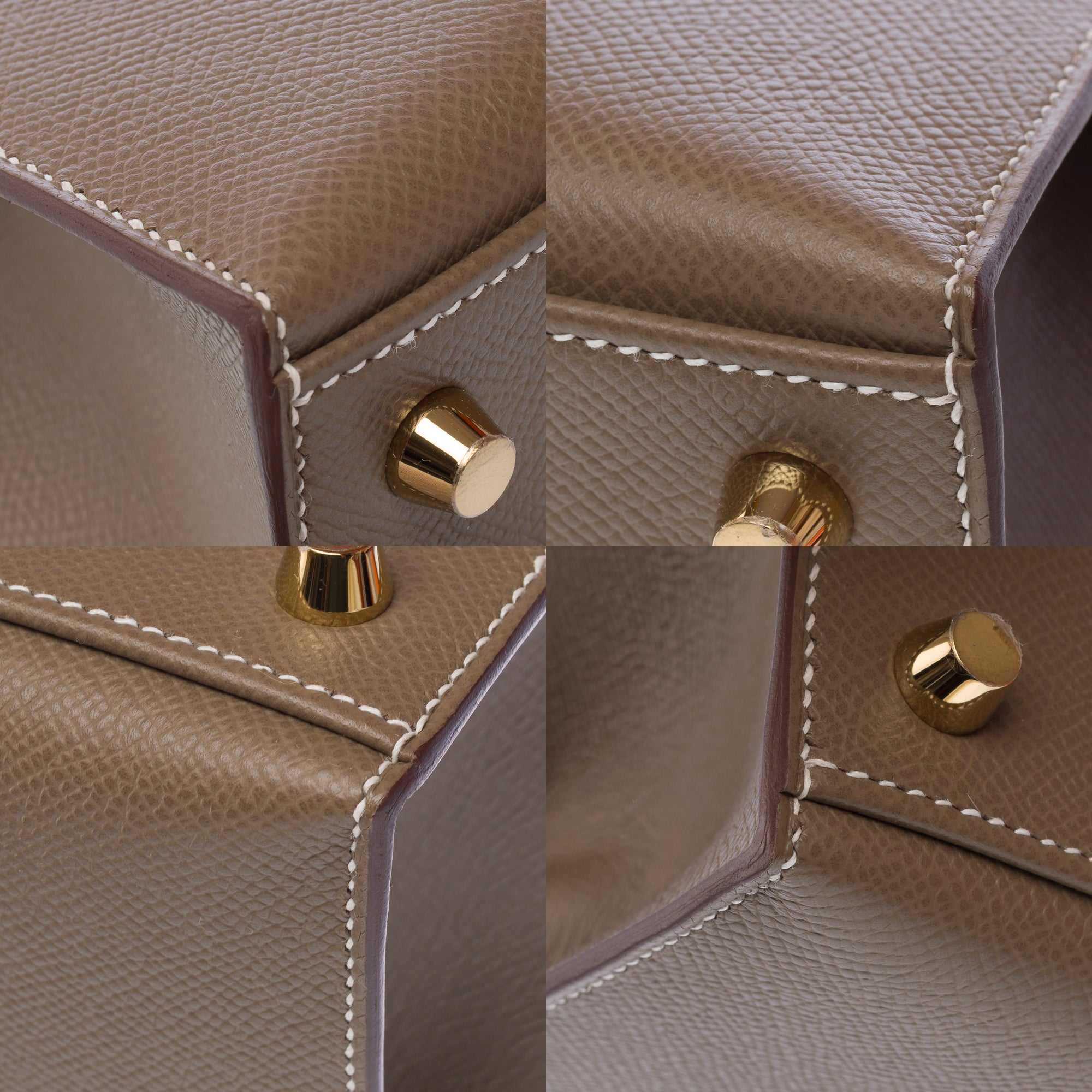 Sac HERMES Kelly 25 en Cuir Étoupe - 103913