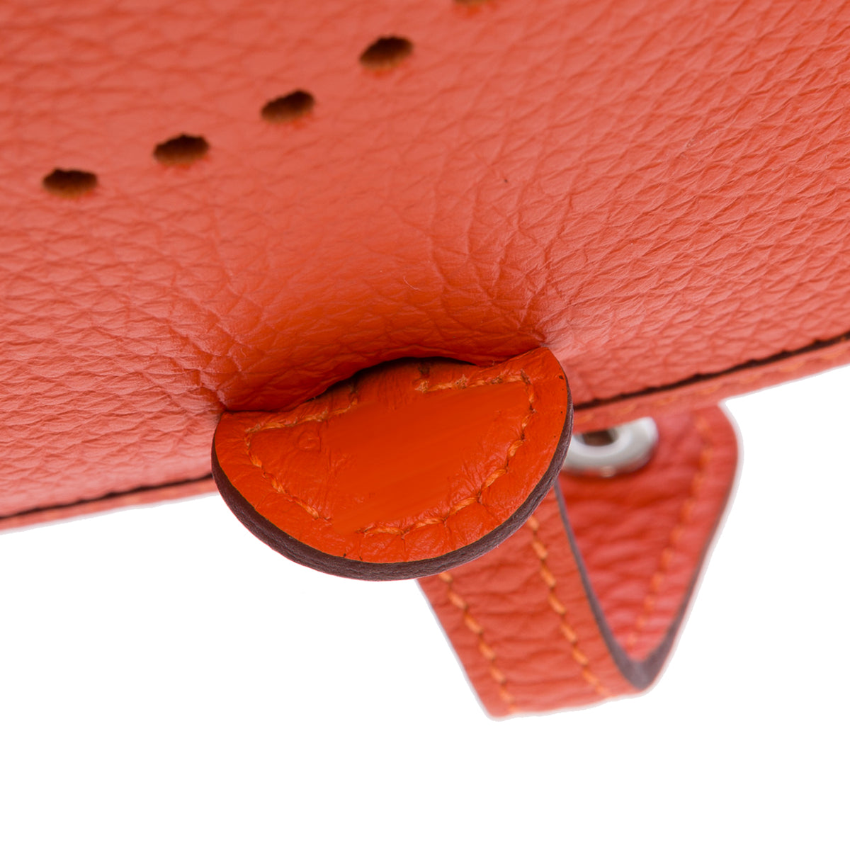 Sac HERMES Mini Evelyne en Cuir Orange - 103912