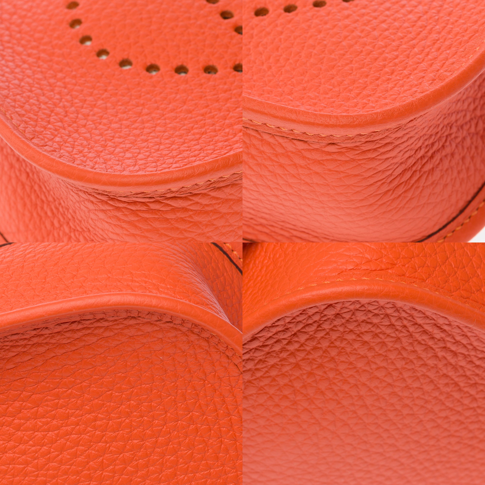 Sac HERMES Mini Evelyne en Cuir Orange - 103912