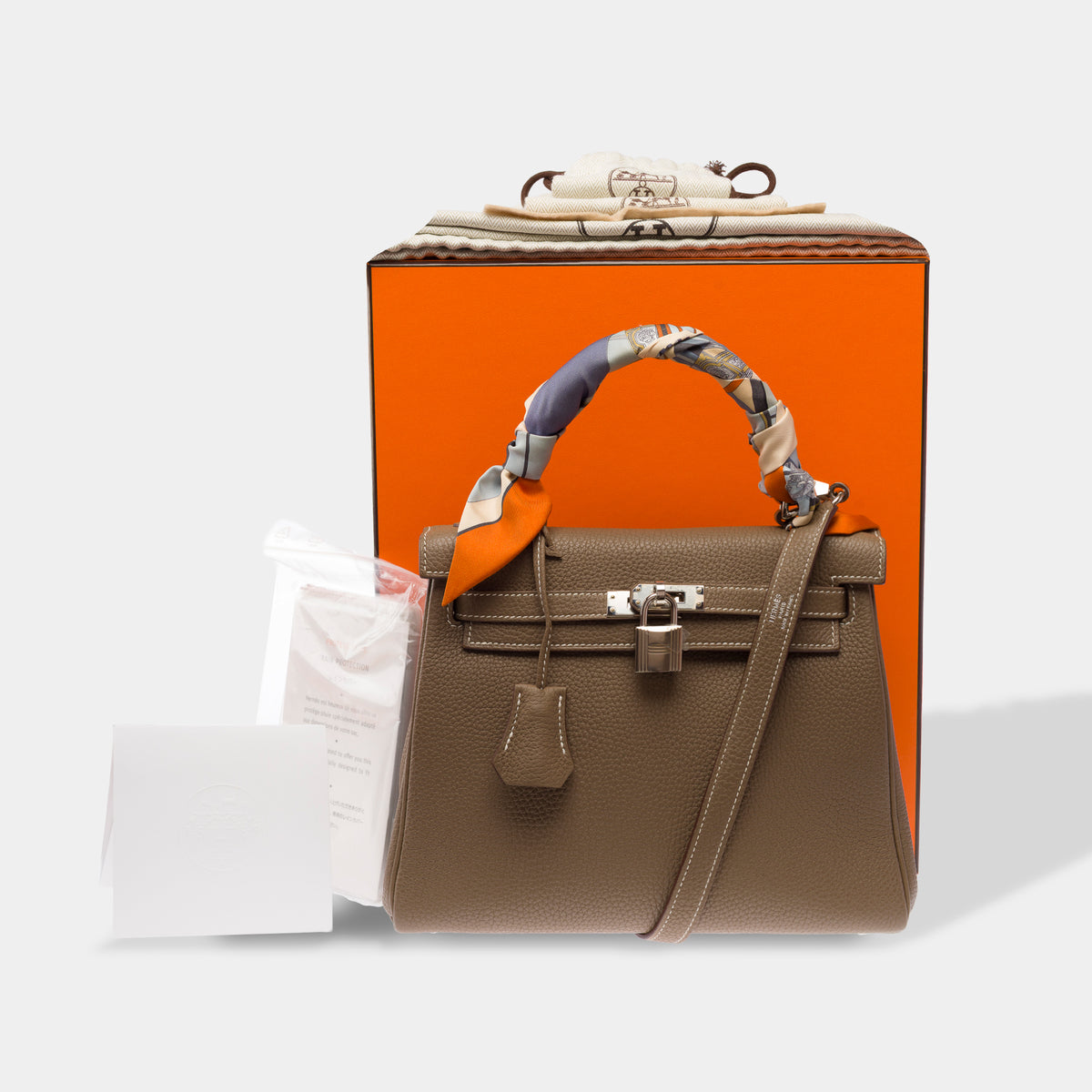 Sac HERMES Kelly 25 en Cuir Étoupe - 103914